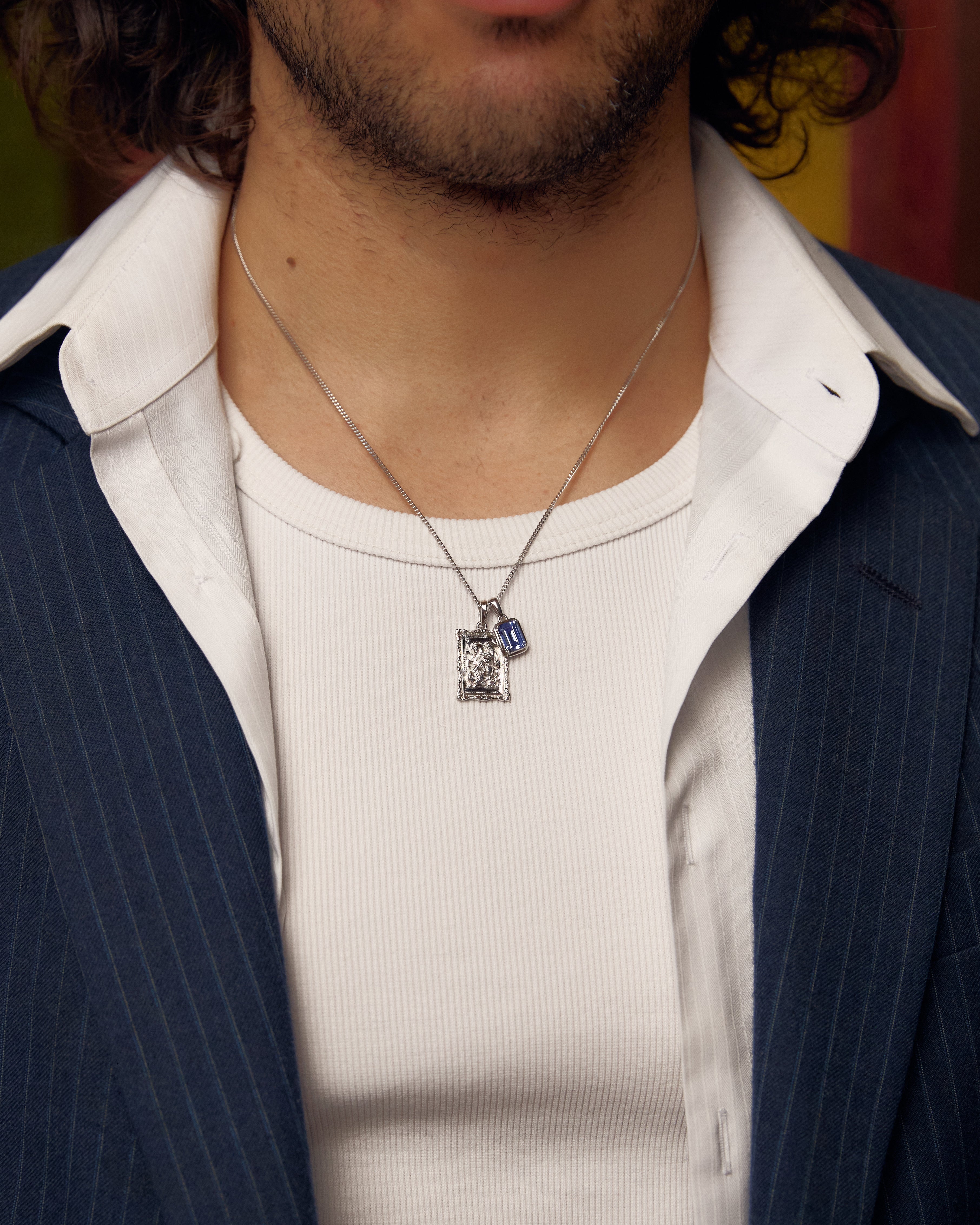 St George frame x Sapphire Sea stone stack - Silver