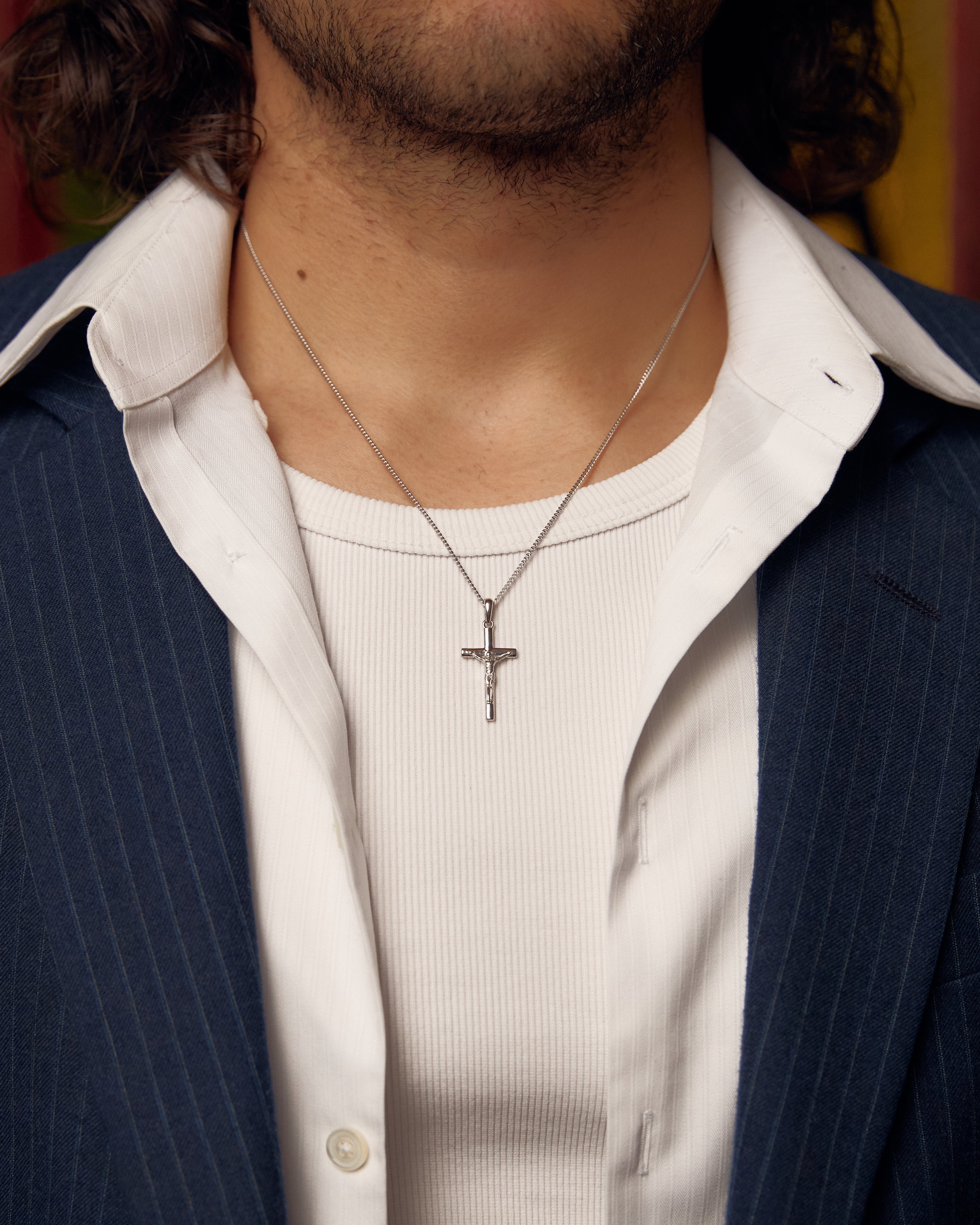 The Crucifix Cross Chain- Silver