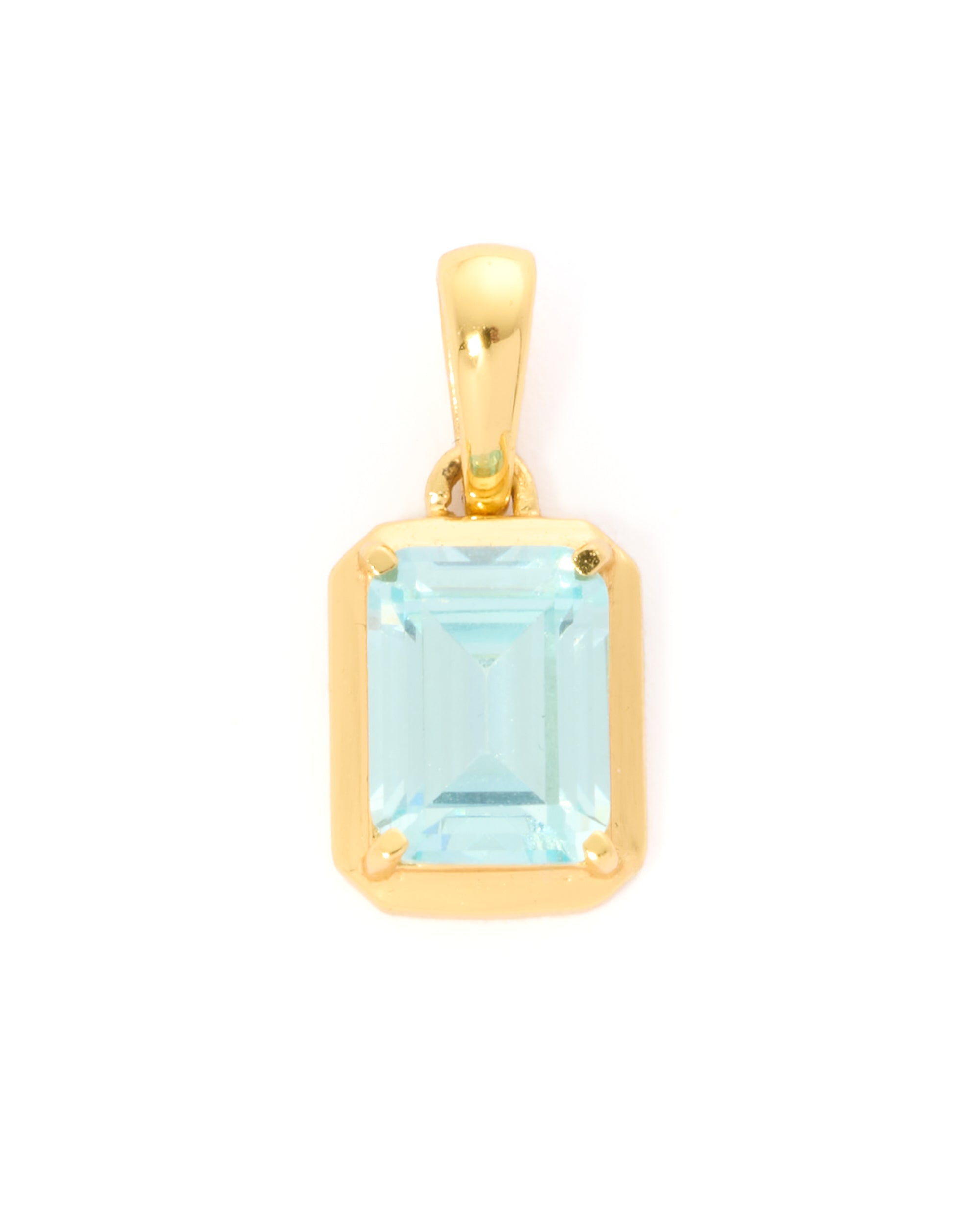 Aquamarine stone pendant - Gold