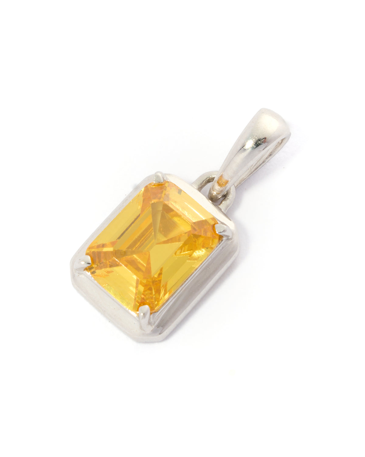 ilios stone pendant - Silver