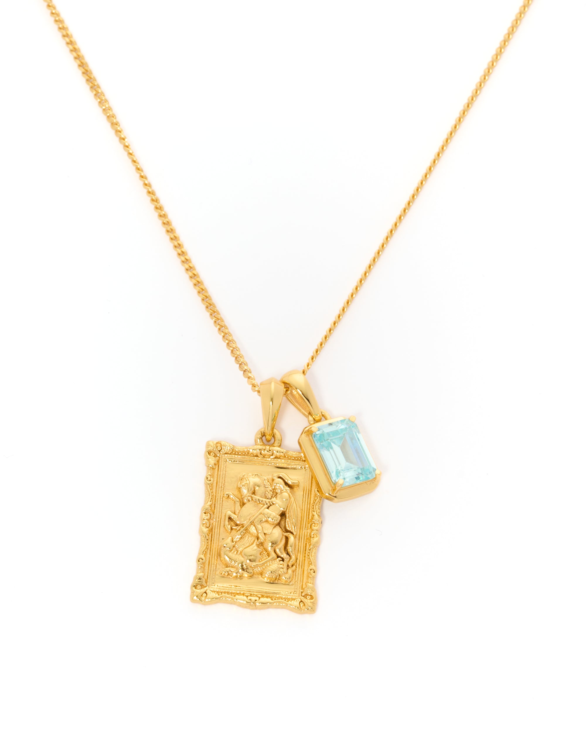 St George frame x Aquamarine stack - Gold