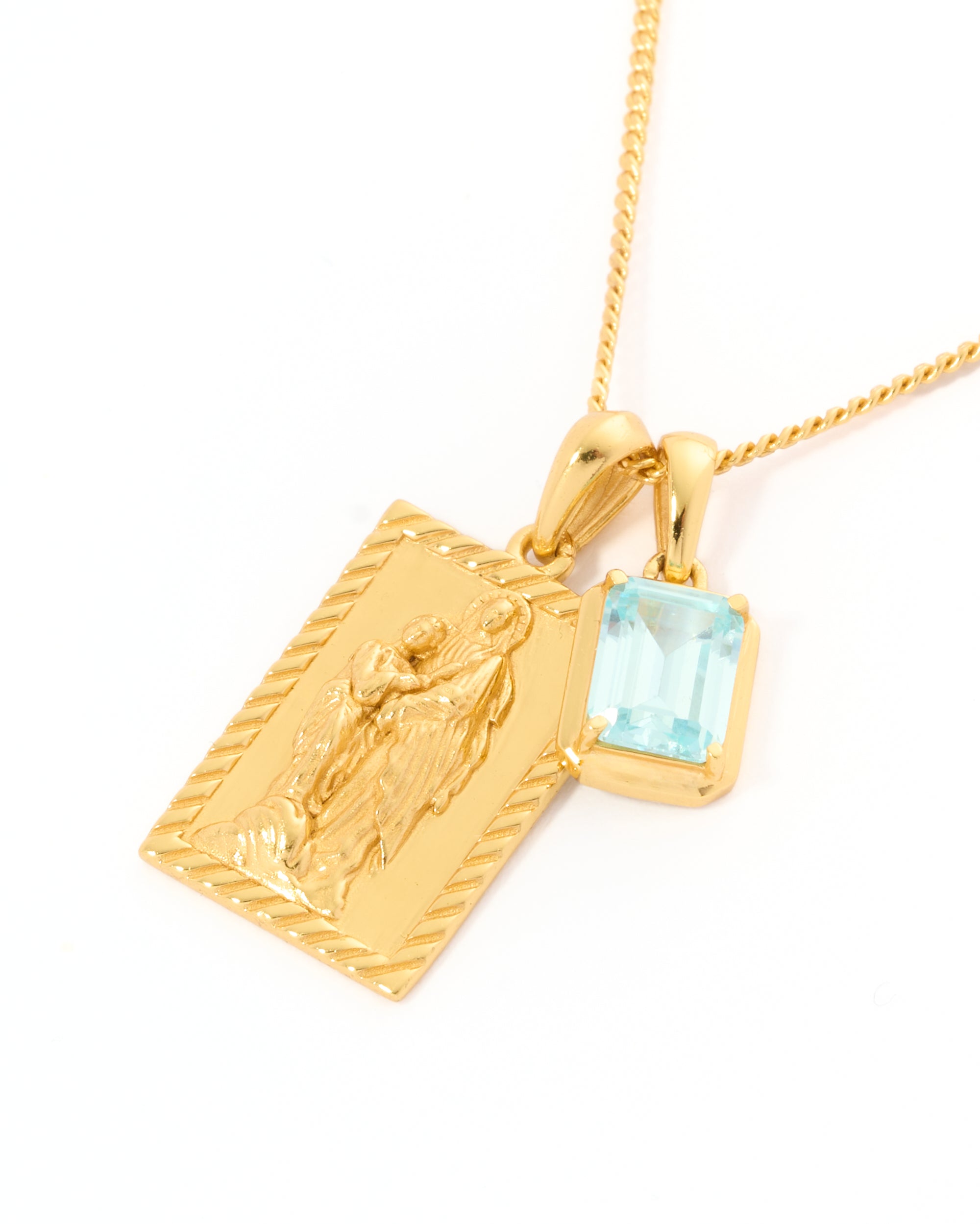 The Mother Mary Frame x Maré Aquamarine Stone - Gold