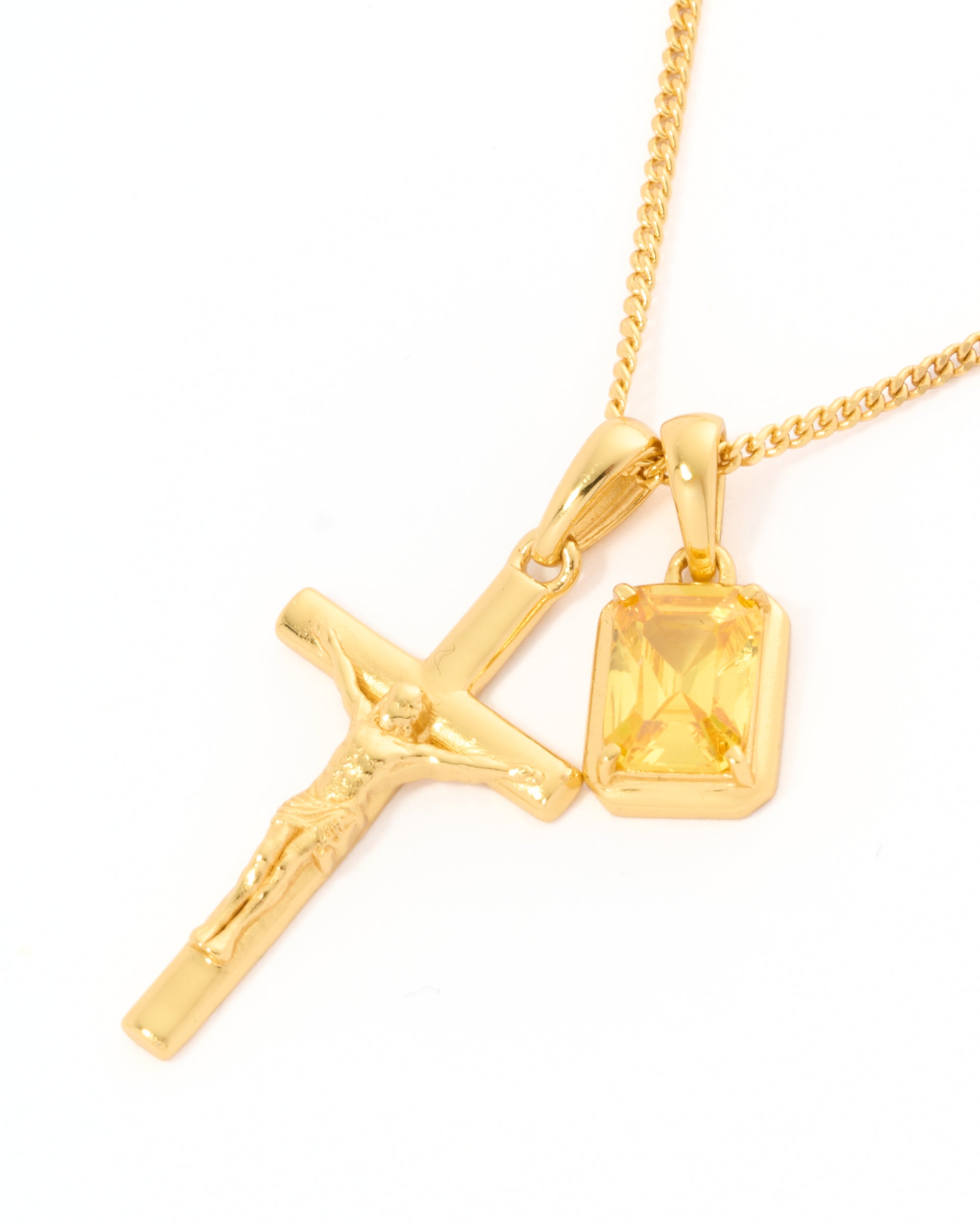 The Crucifix x illios stone - Gold