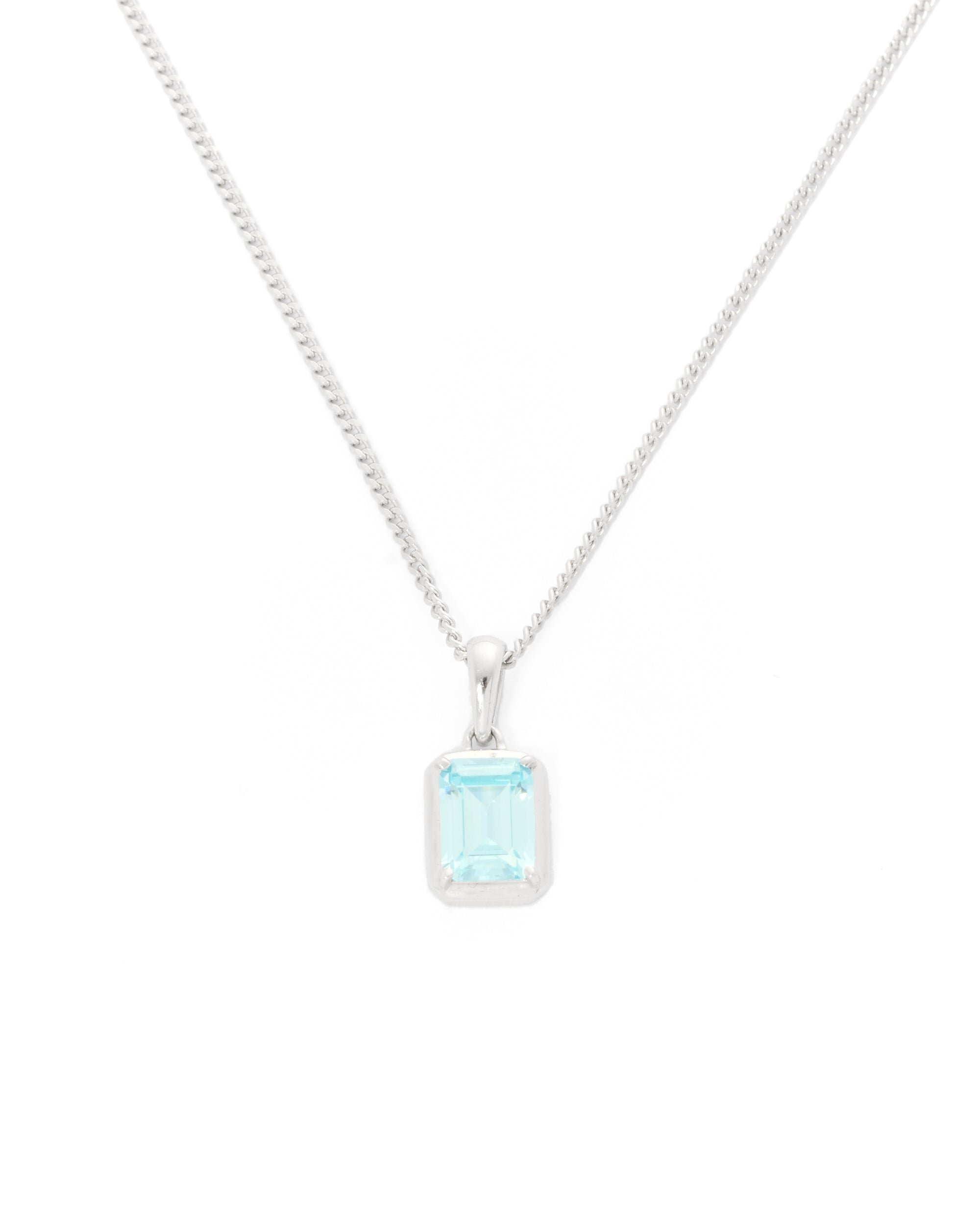 Maré Aquamarine stone chain - Silver