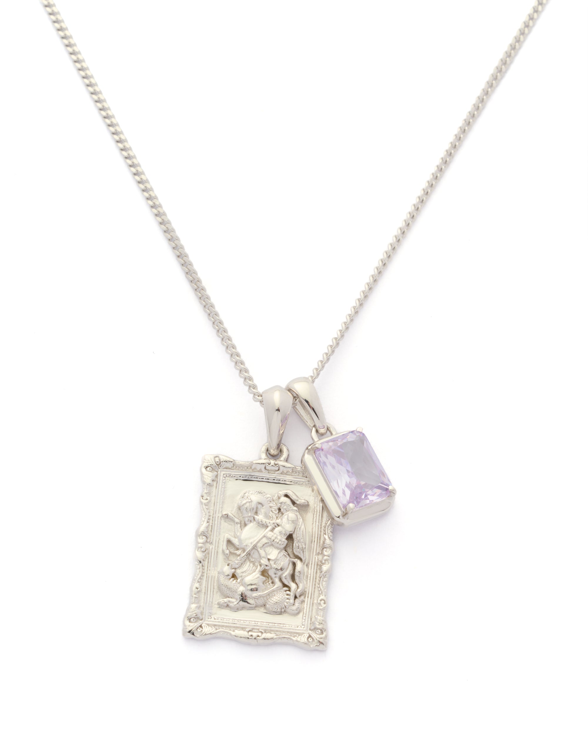 St George frame x Lavender stone - Silver