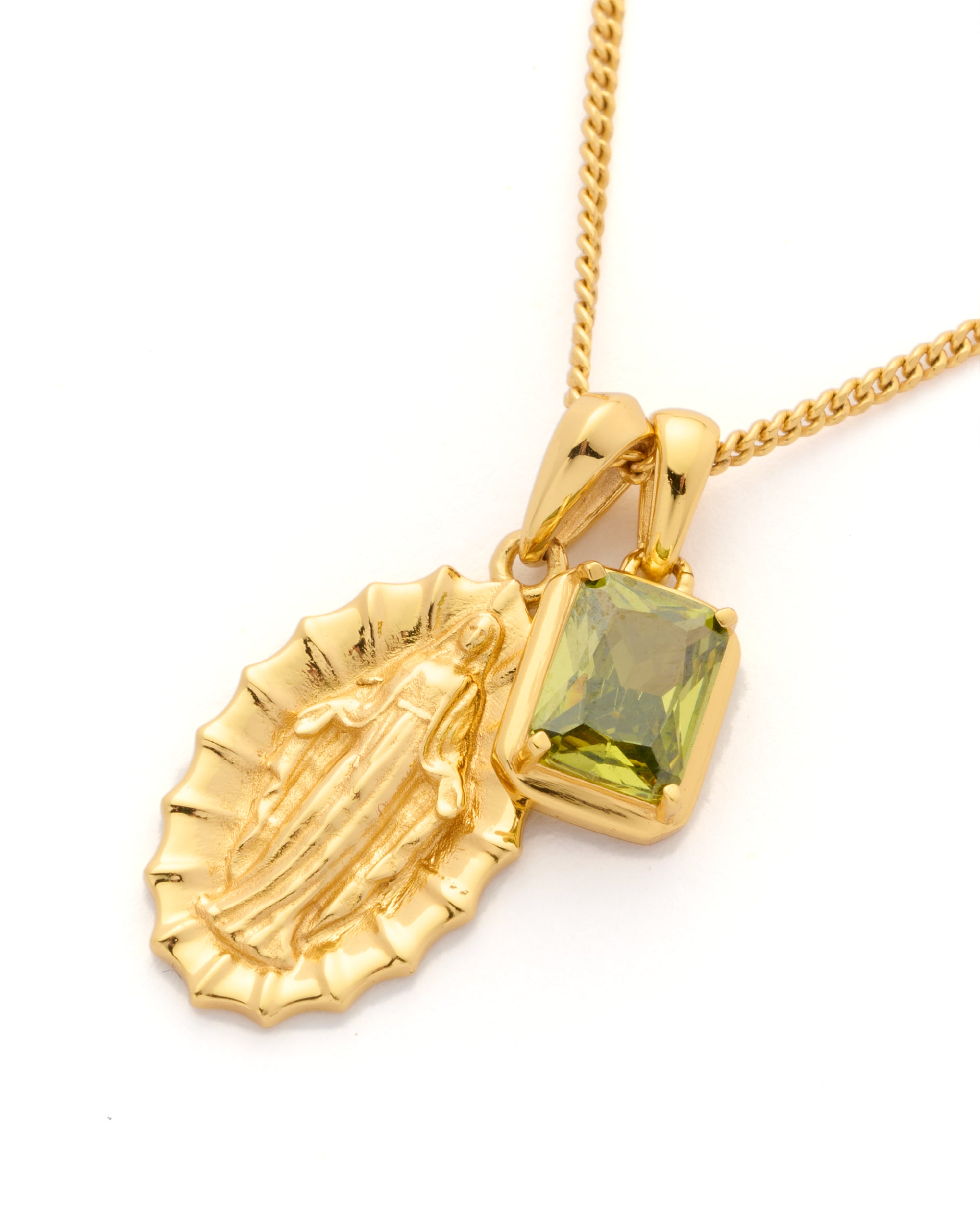 Our Lady of Guadalupe x Mediterranean Olive stone stack - Gold