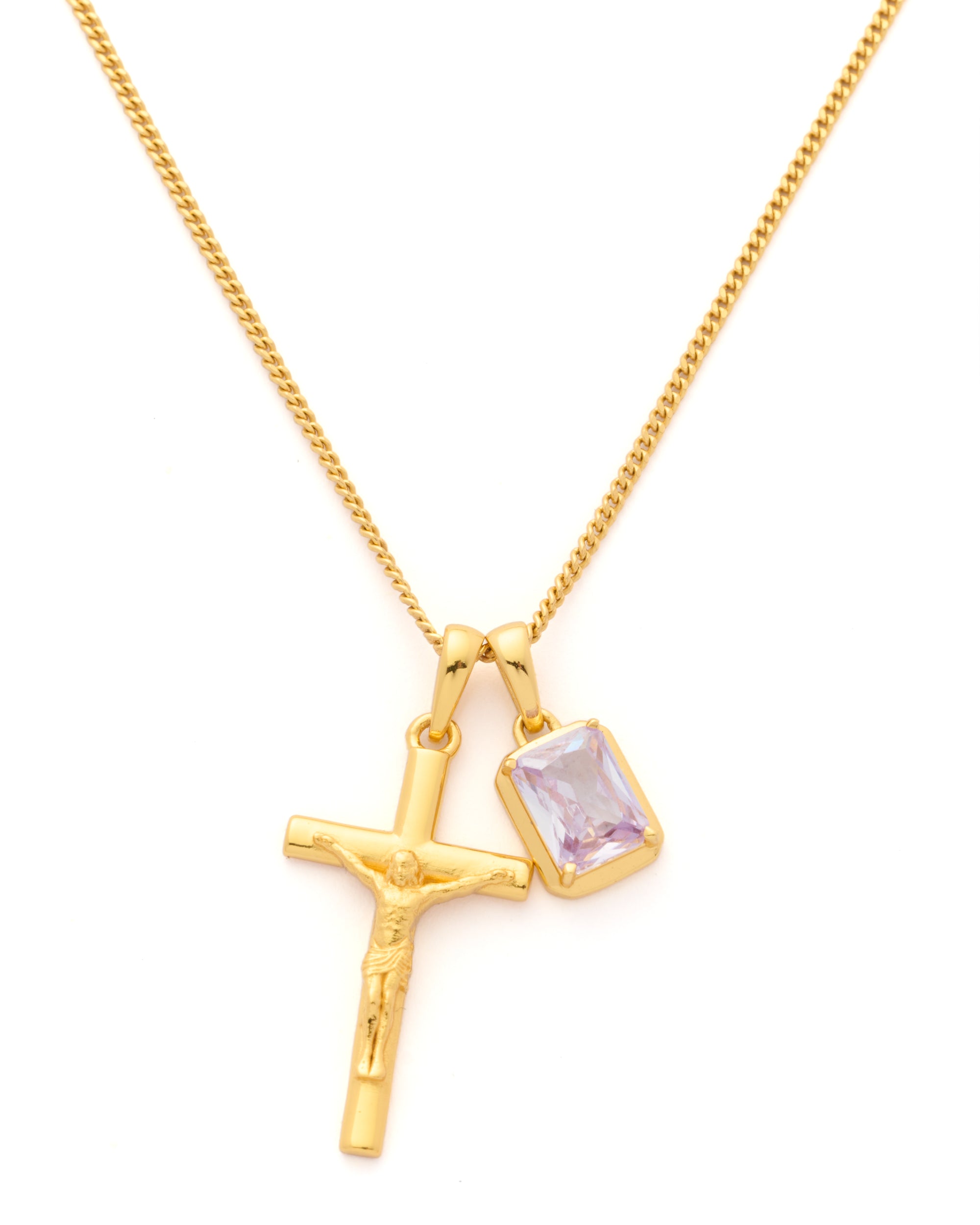 The Crucifix x Lavender stone stack - Gold