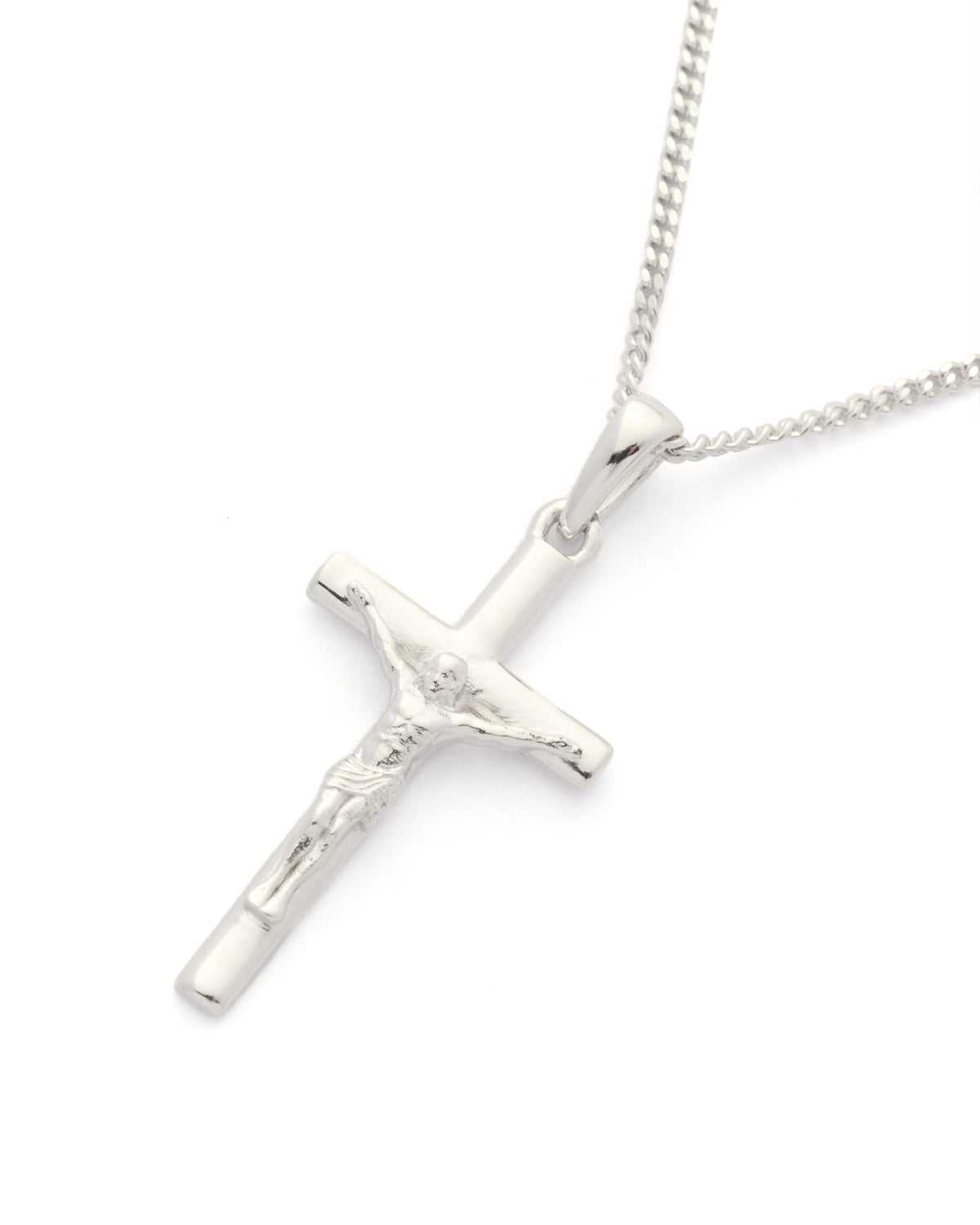 The Crucifix Cross Chain- Silver