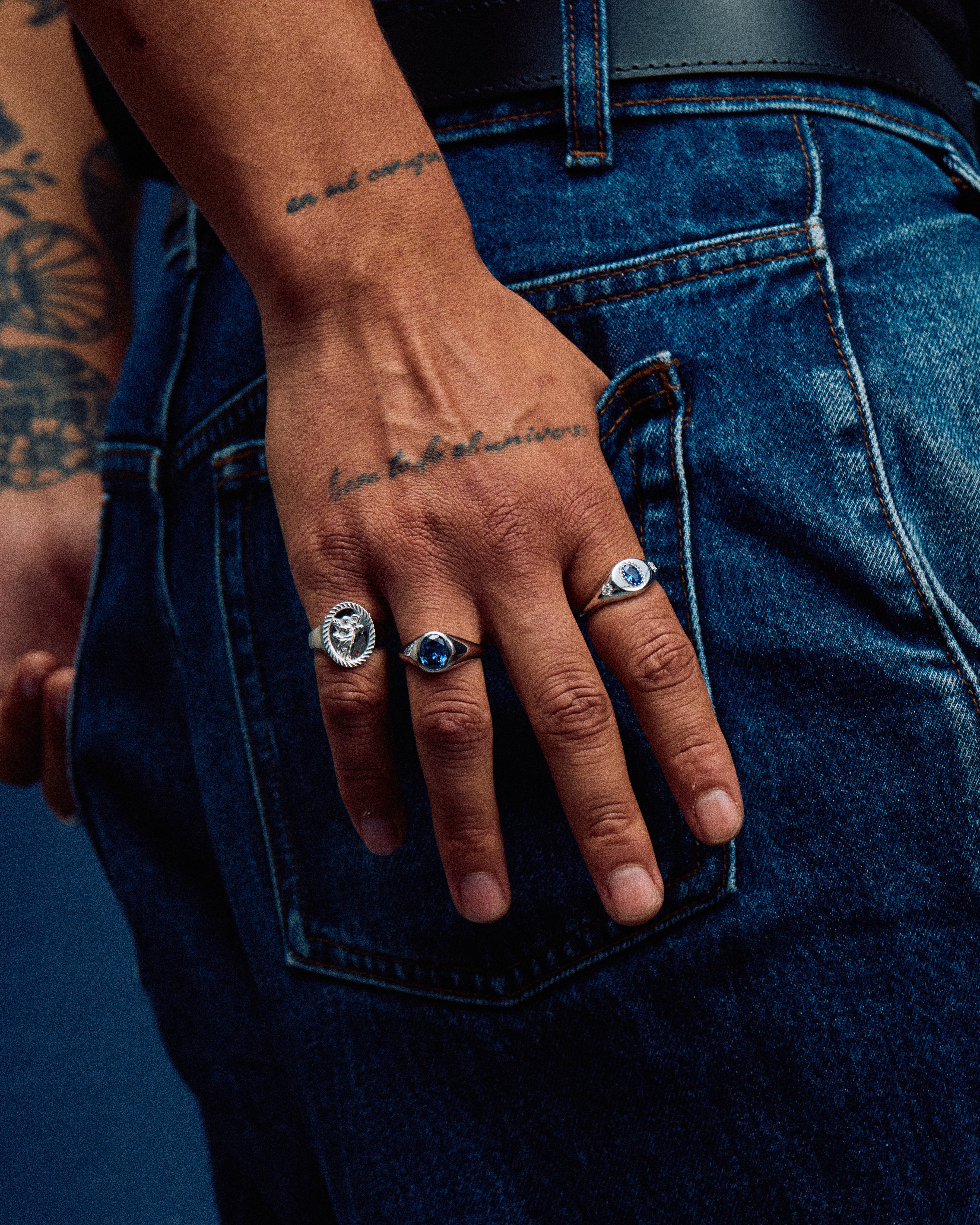 The Sapphire Sun Ring - Silver