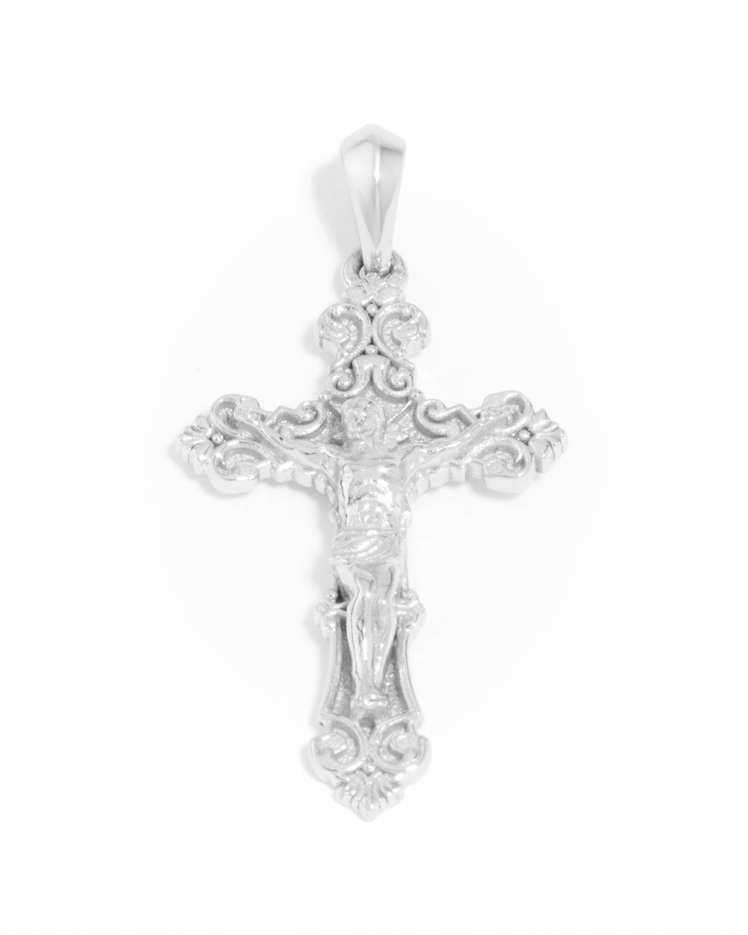 Motif Crucifix Pendant - Silver (Pre order)