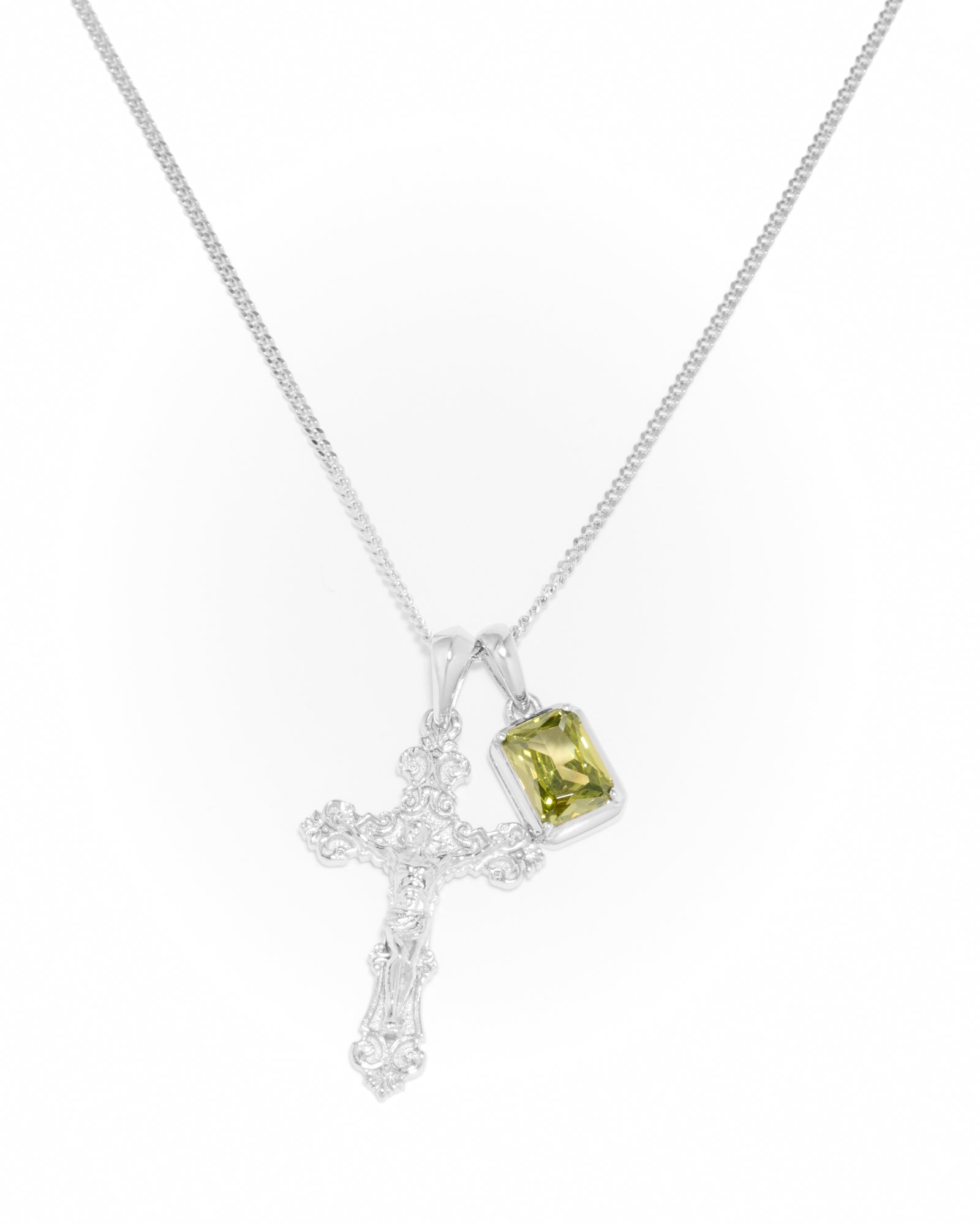 Motif crucifix x Mediterranean stone stack - Silver (Pre order)