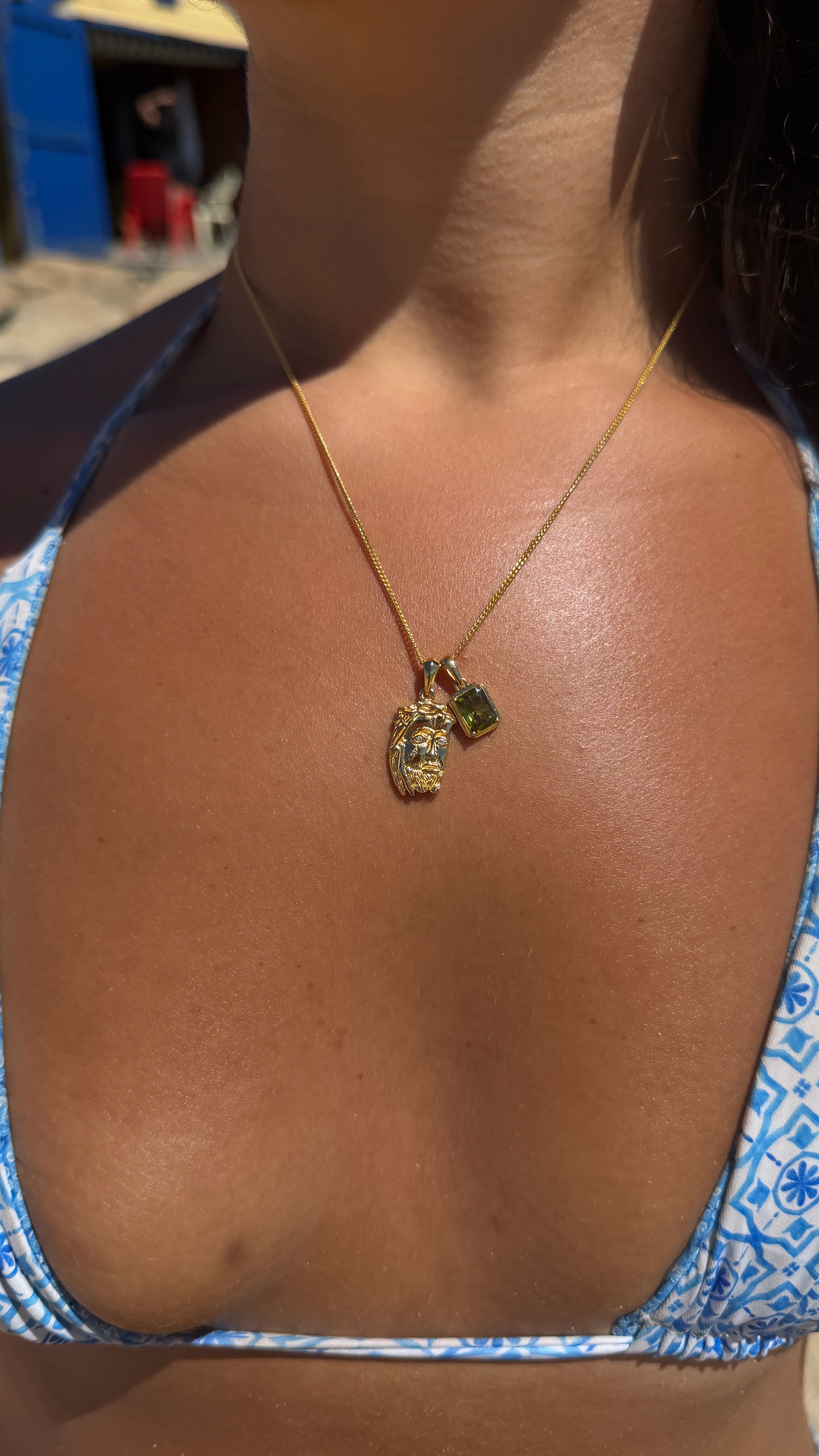 Tearing Jesus Piece x Mediterranean Olive stone stack - Gold