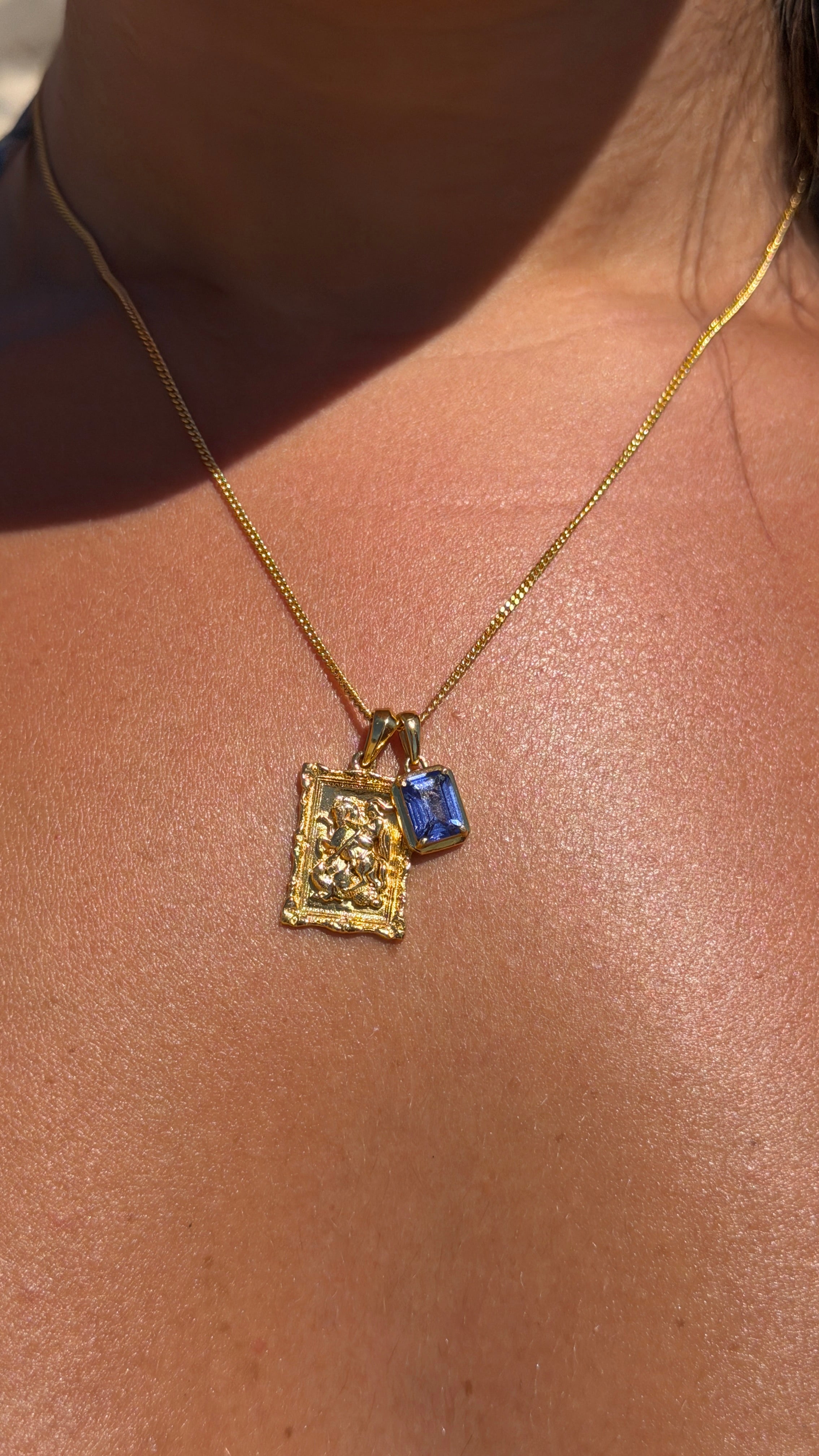 St George x Sapphire Stone stack - Gold