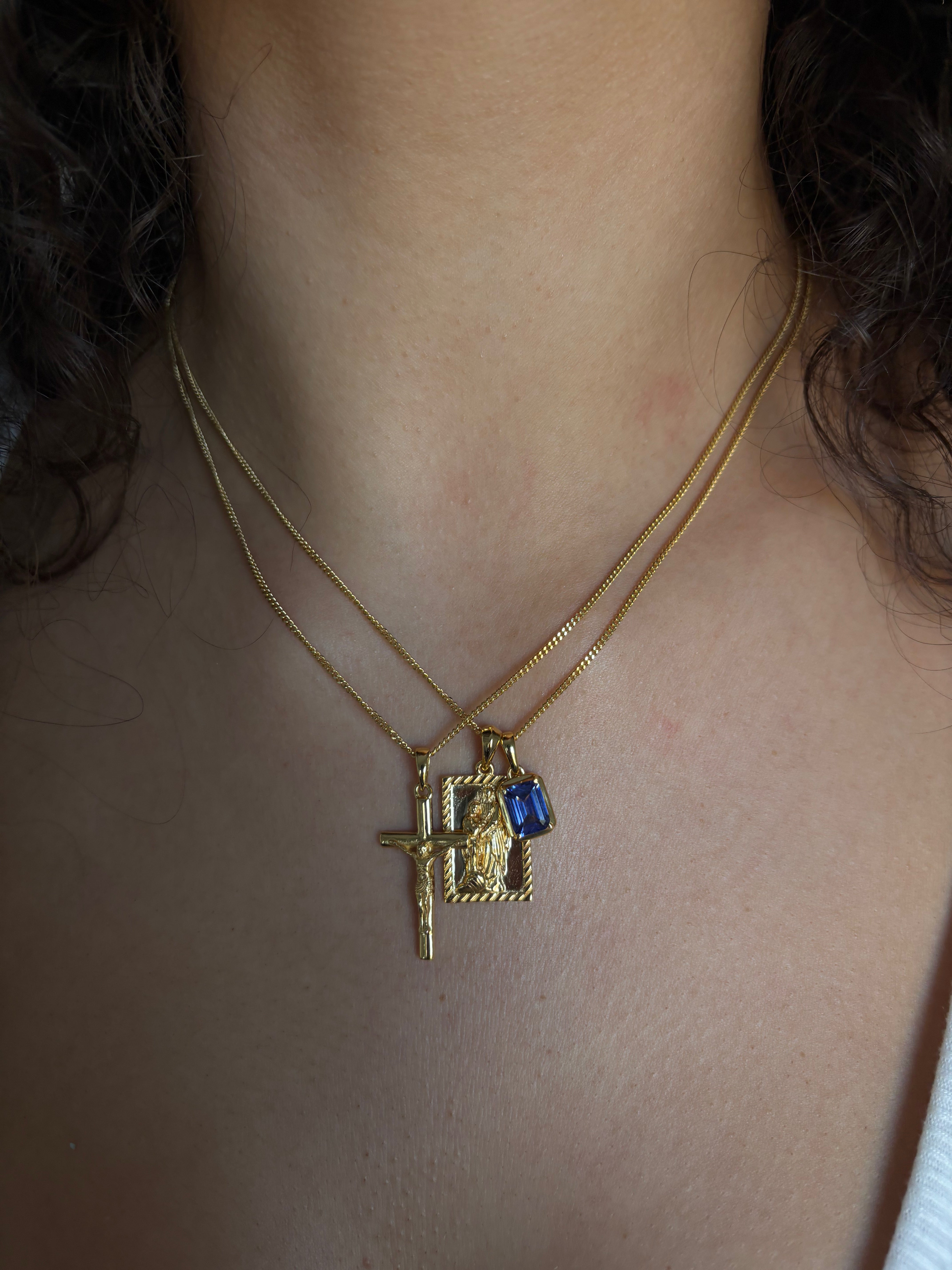 The Mother Mary Frame x Sapphire Stack Gold