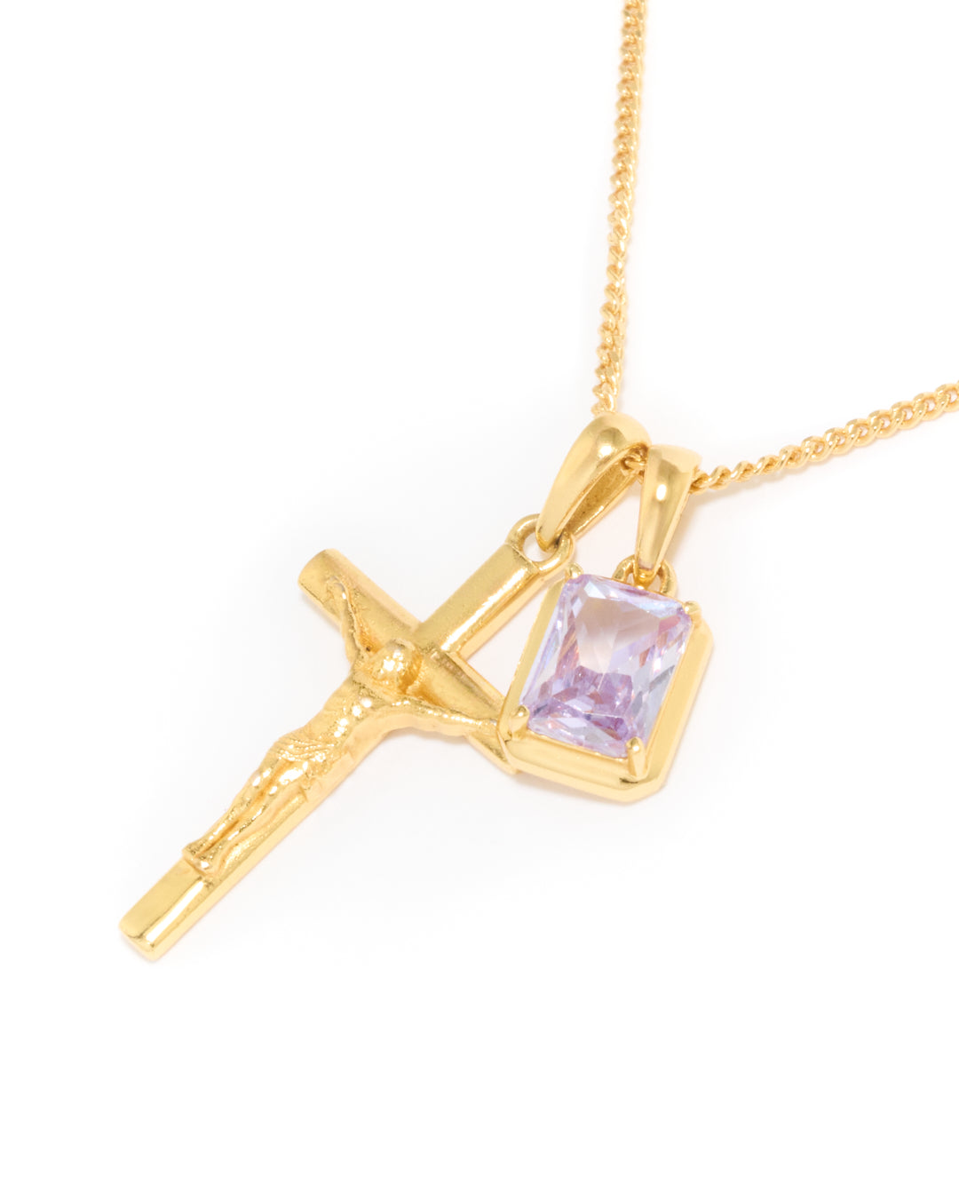 The Crucifix x Lavender stone stack - Gold (Pre order)