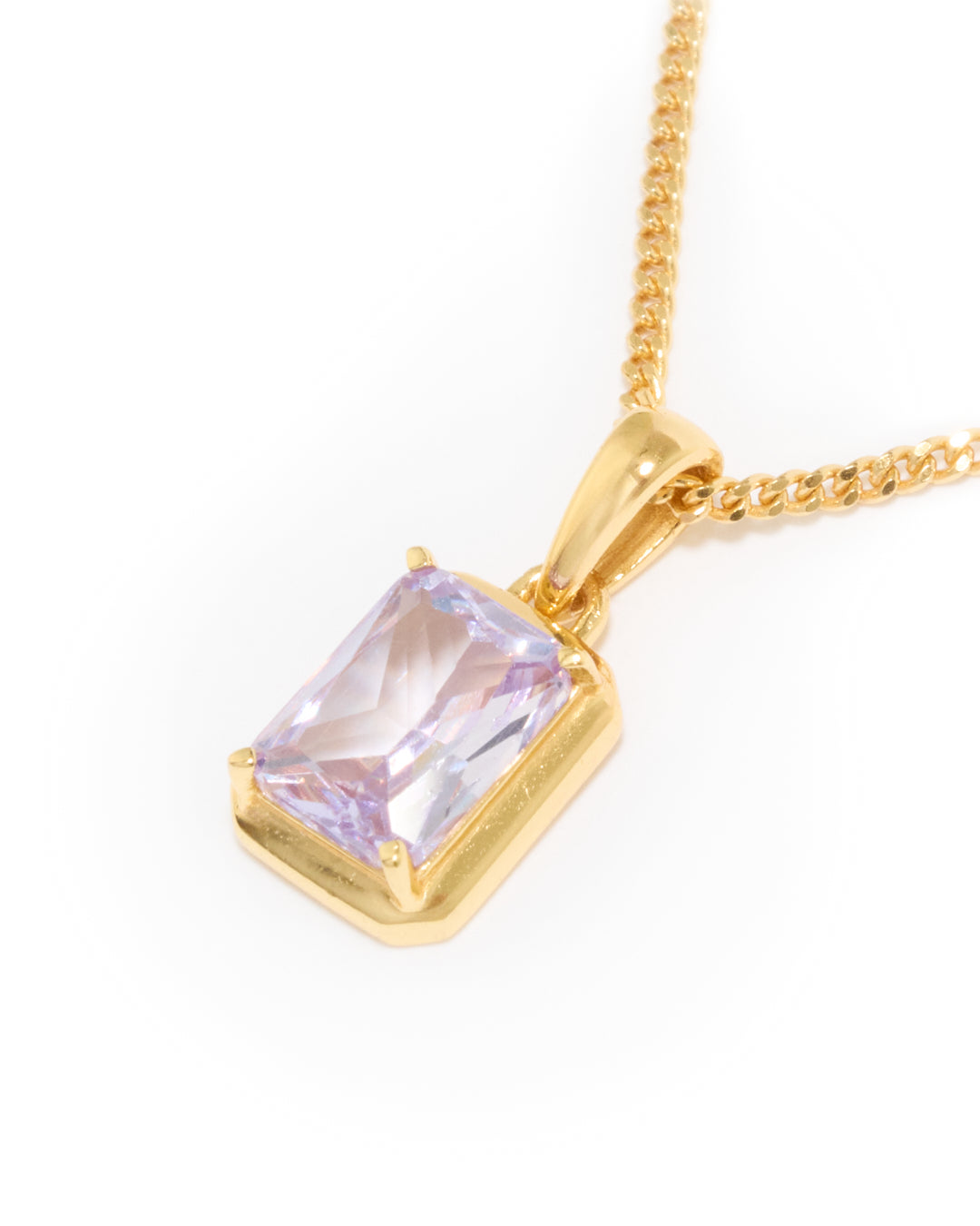 The Lavender stone chain - Gold