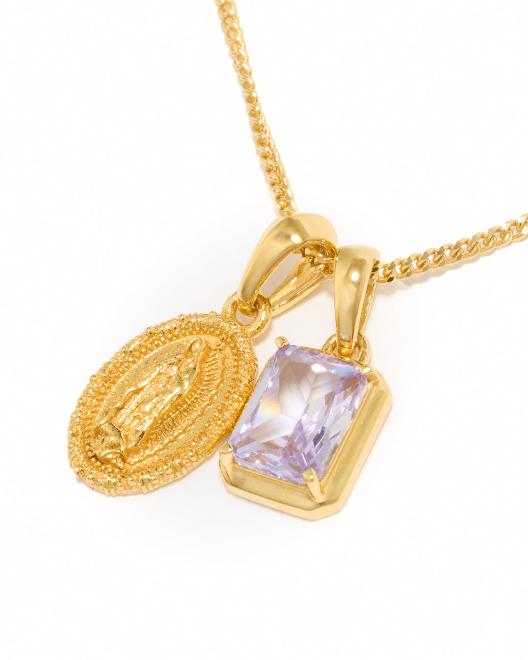 Mini Guadalupe x Lavender stone stack- Gold