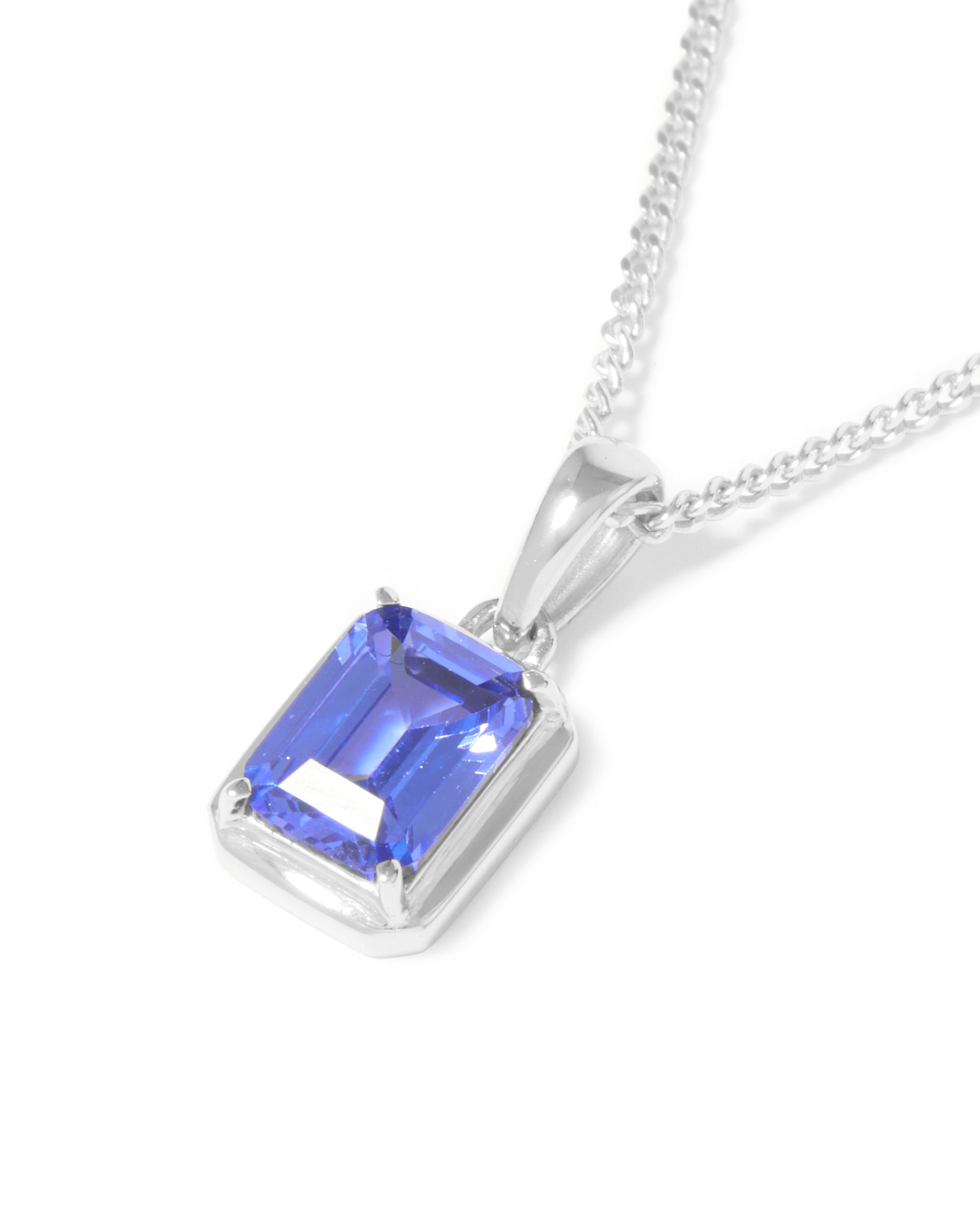 Sapphire Sea stone chain- Silver