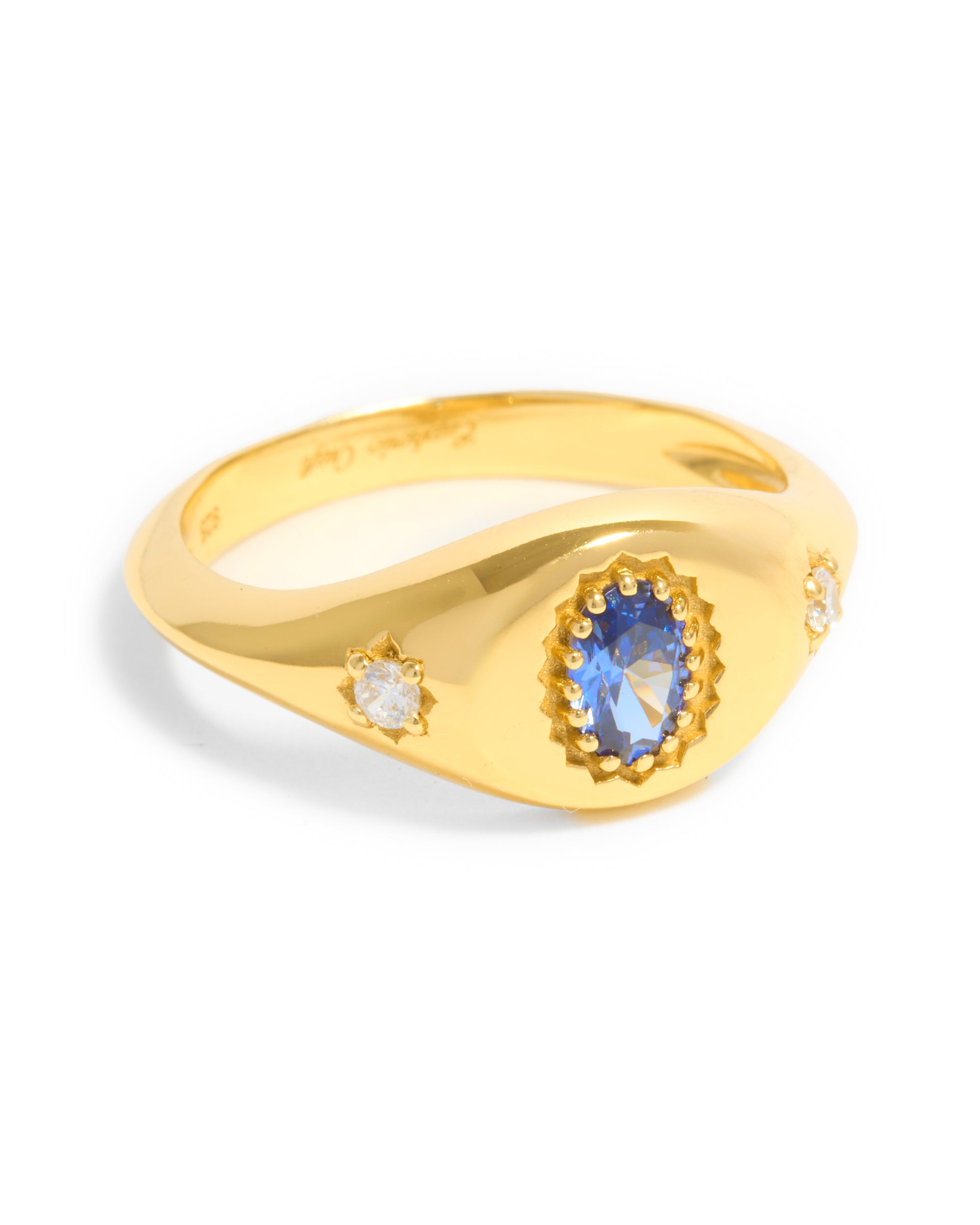 The Sapphire Sun Ring - Gold