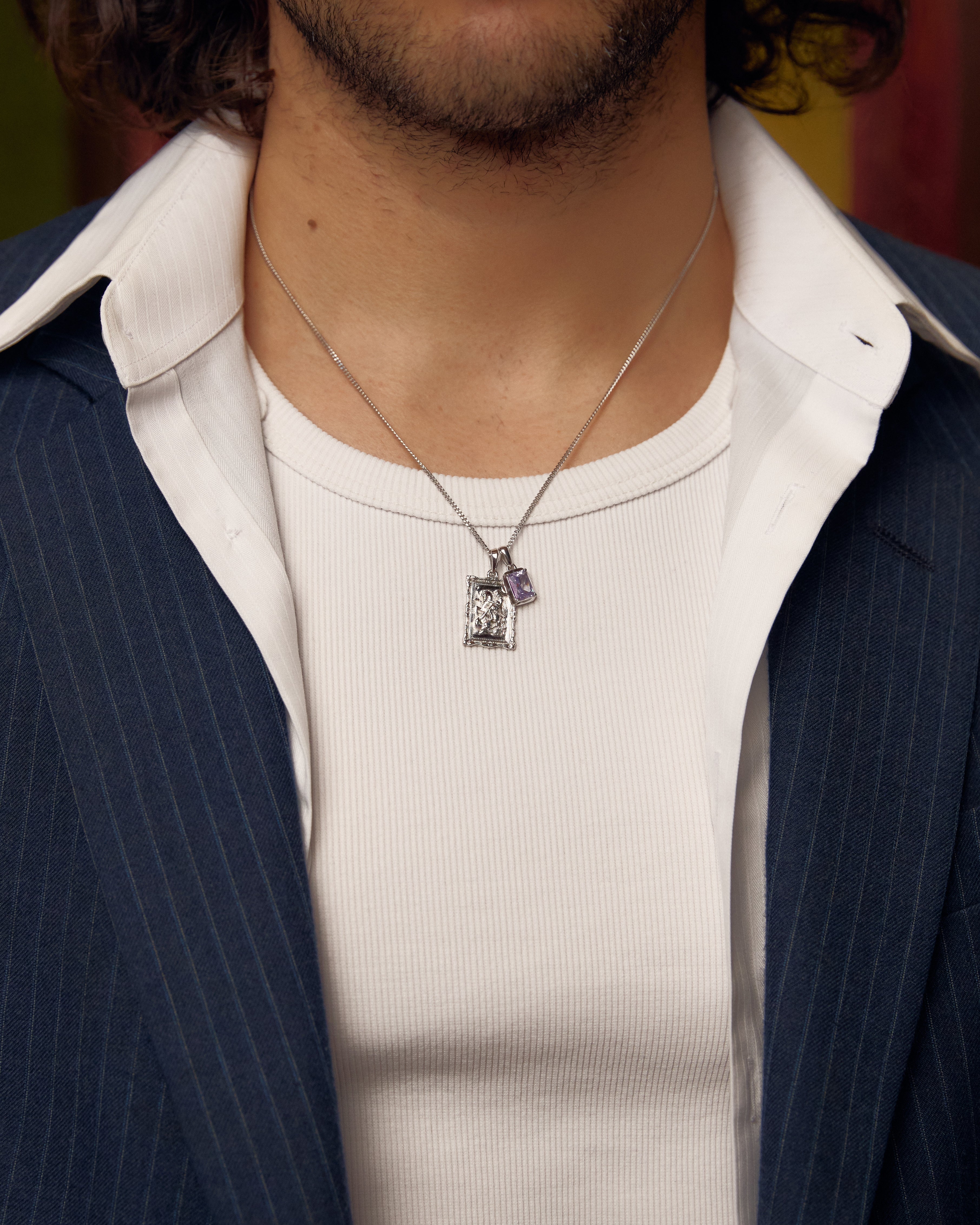 St George frame x Lavender stone - Silver