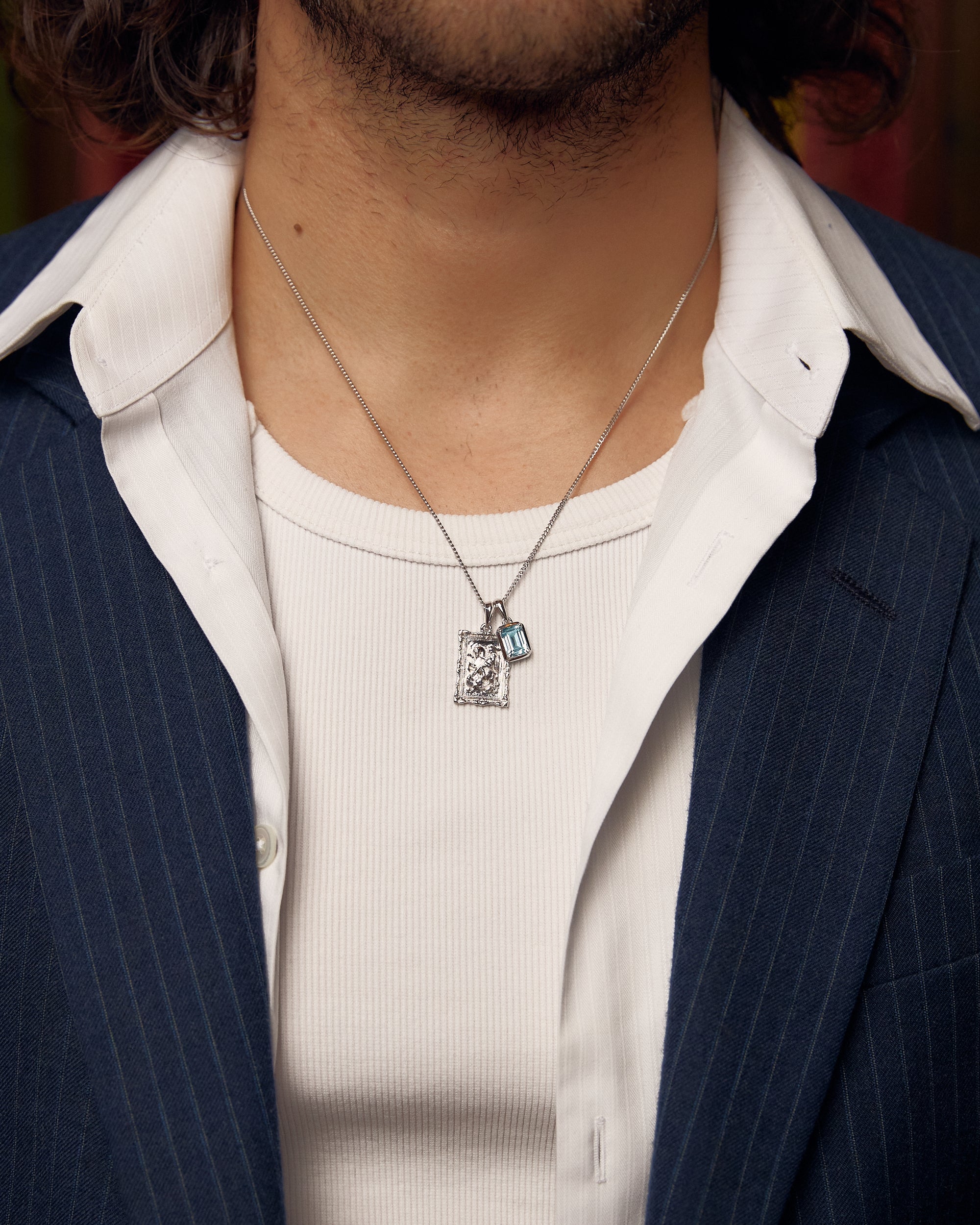 St George frame x Aquamarine stone stack