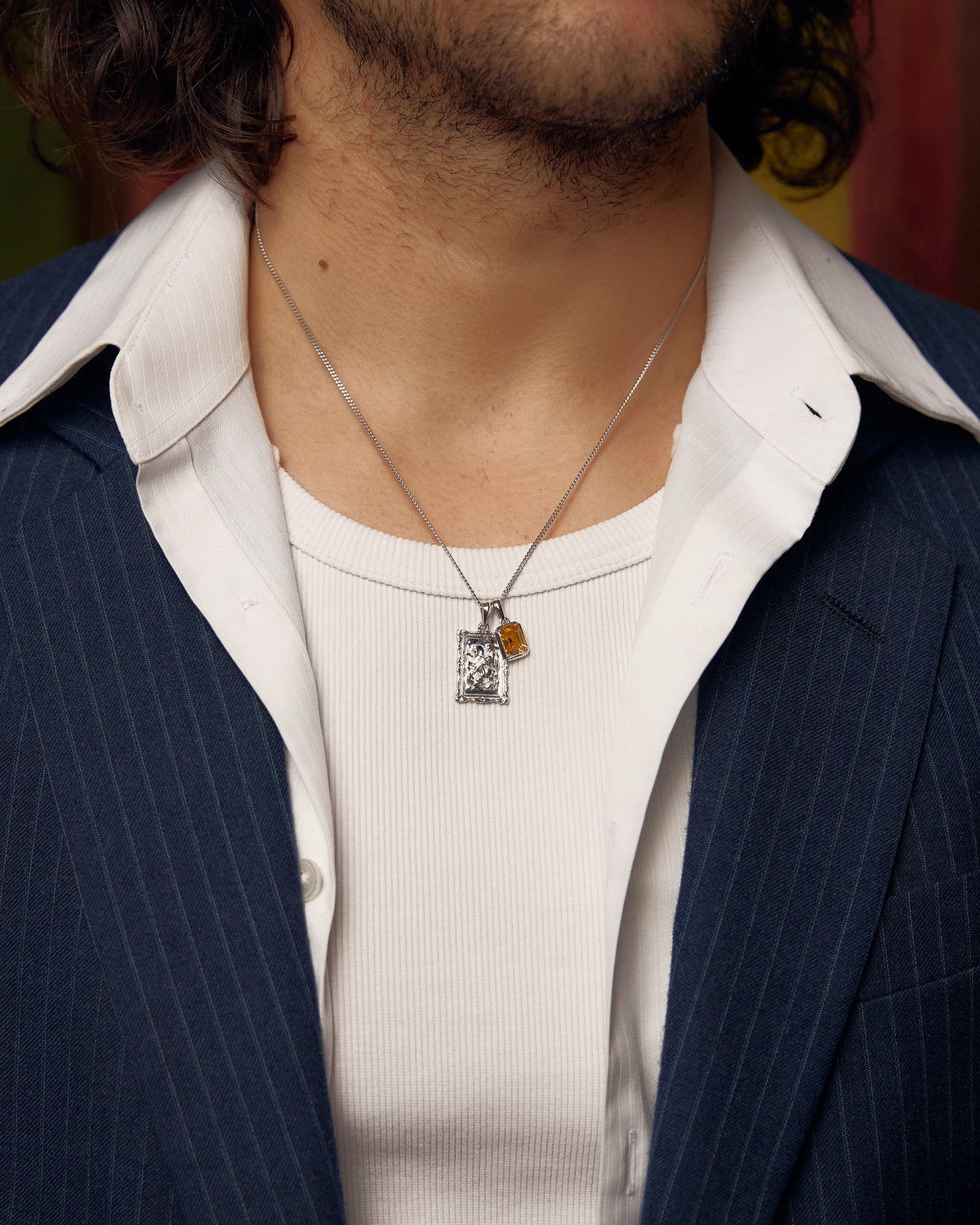St George frame x ilios stone stack - silver