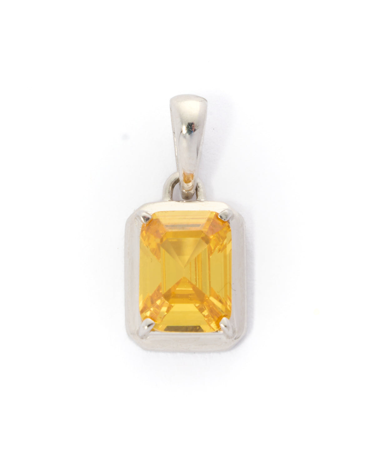 ilios stone pendant - Silver