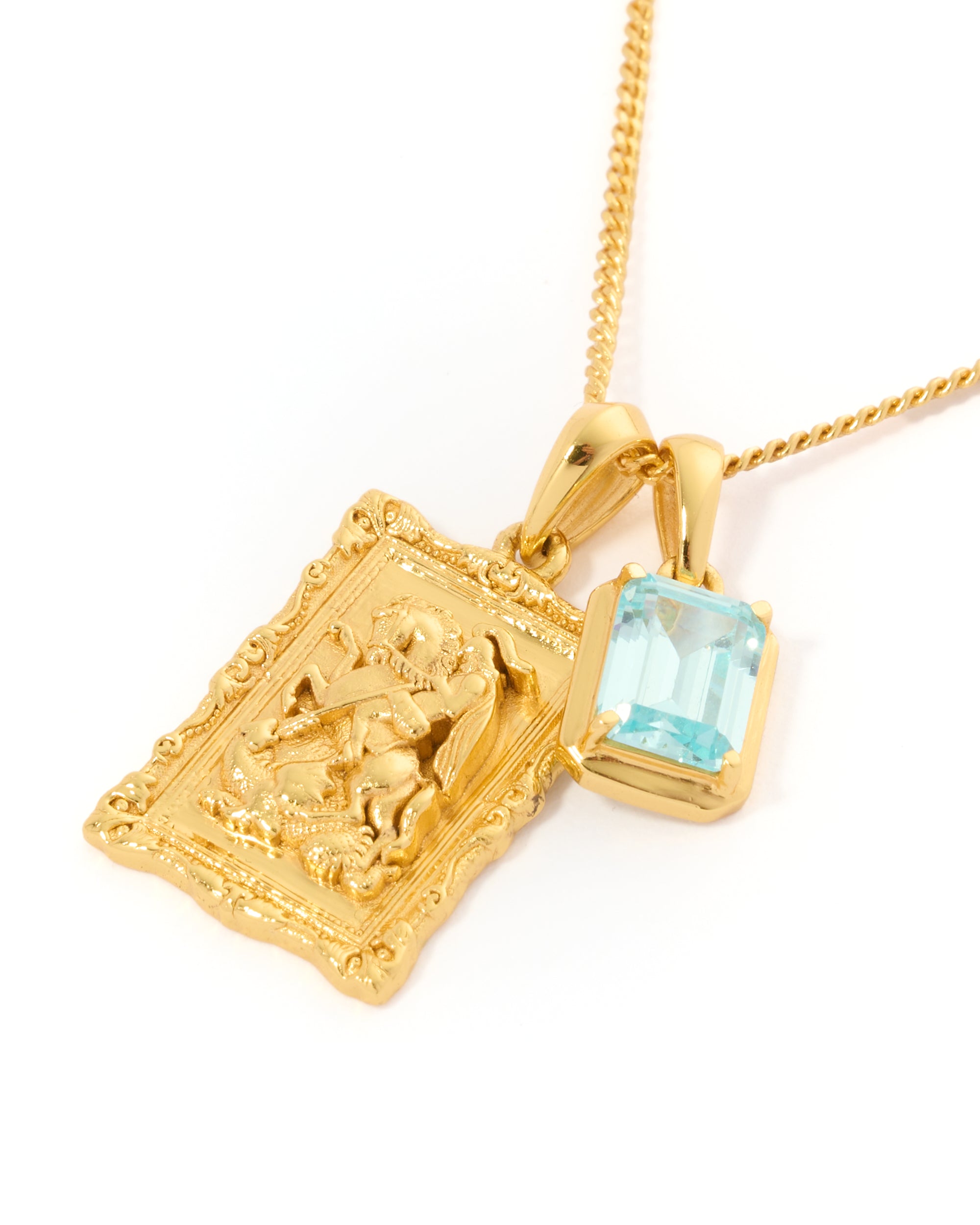 St George frame x Aquamarine stack - Gold