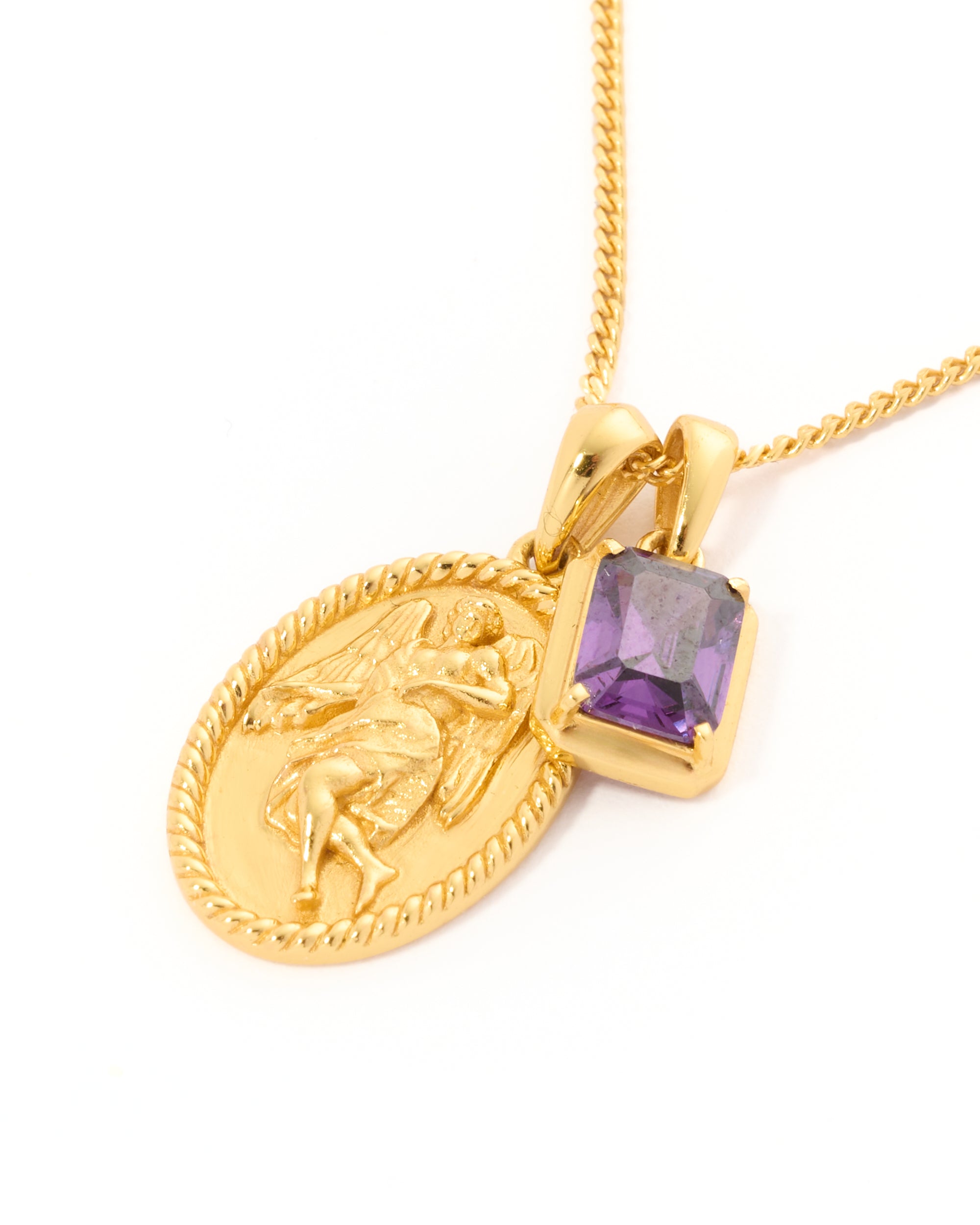 The Guardian x Amethyst stone stack - Gold