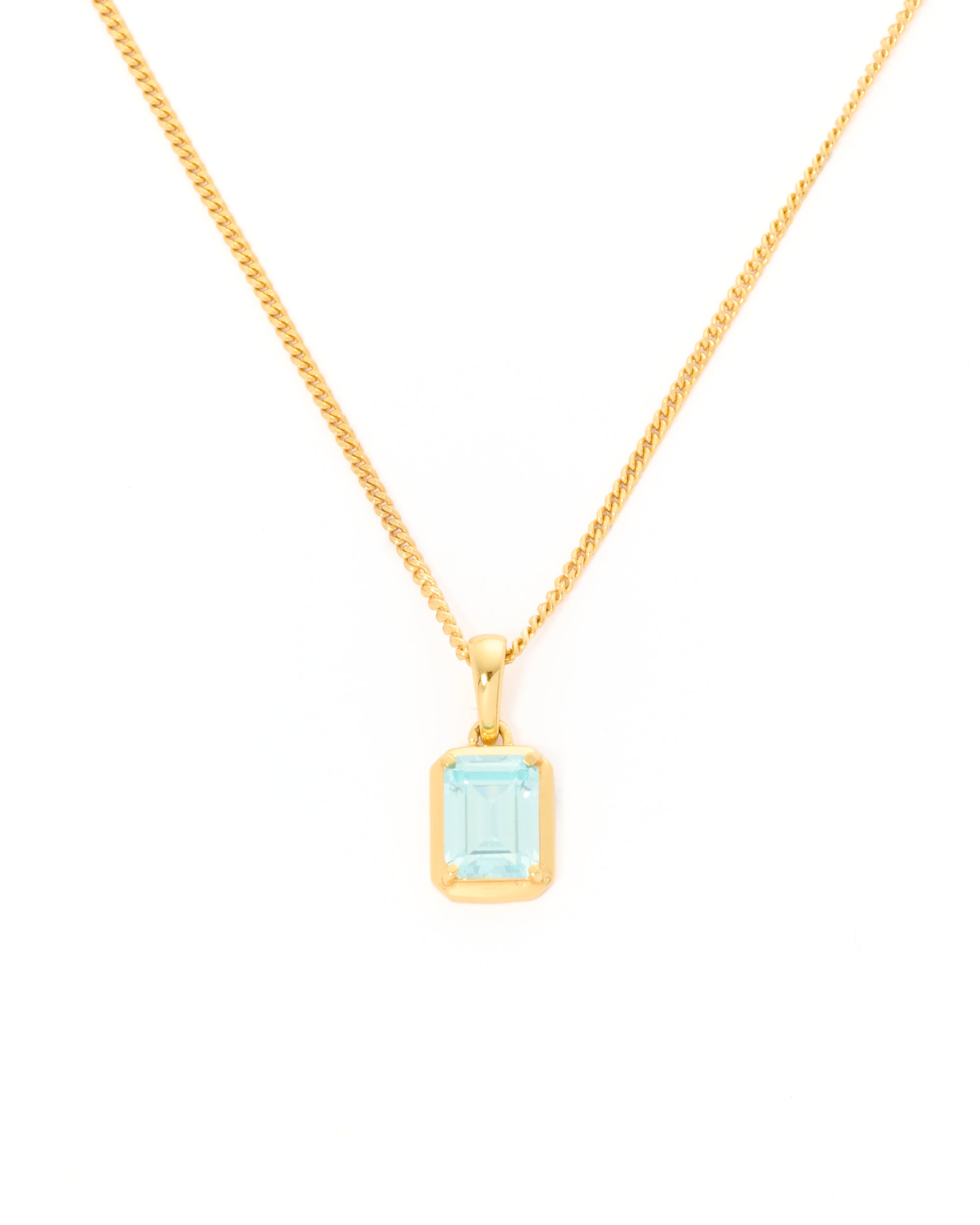 Maré Aquamarine stone chain - Silver