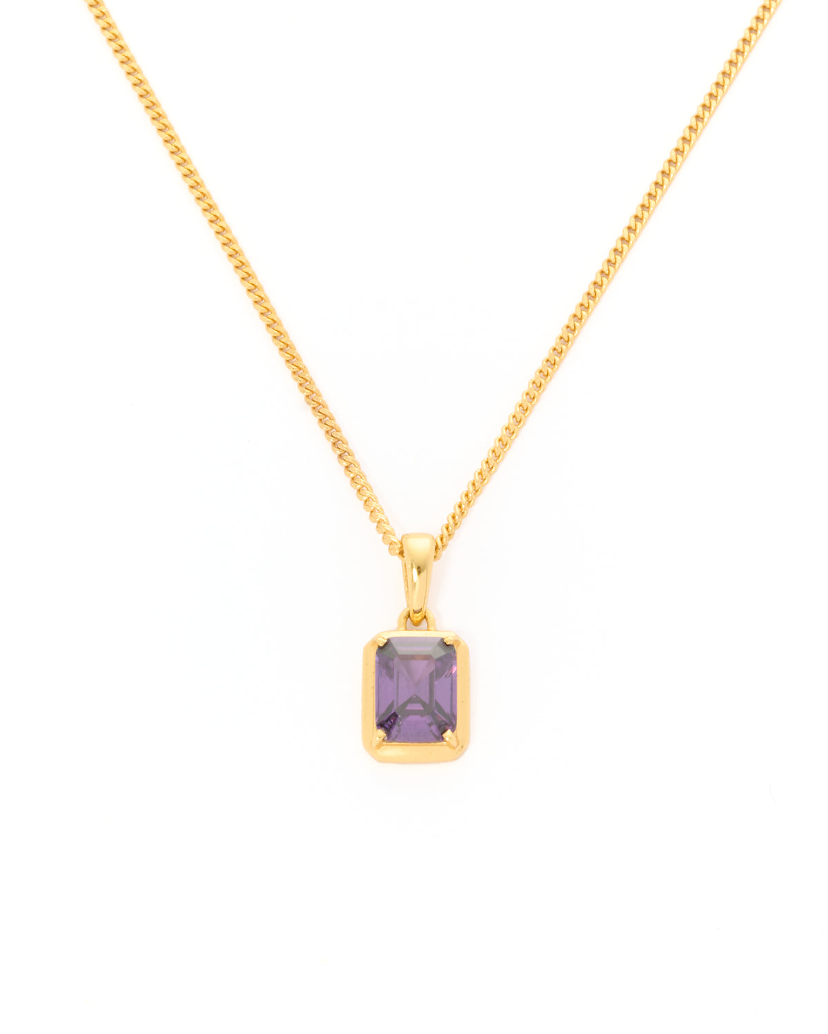 Cathedral amethyst stone chain - Gold