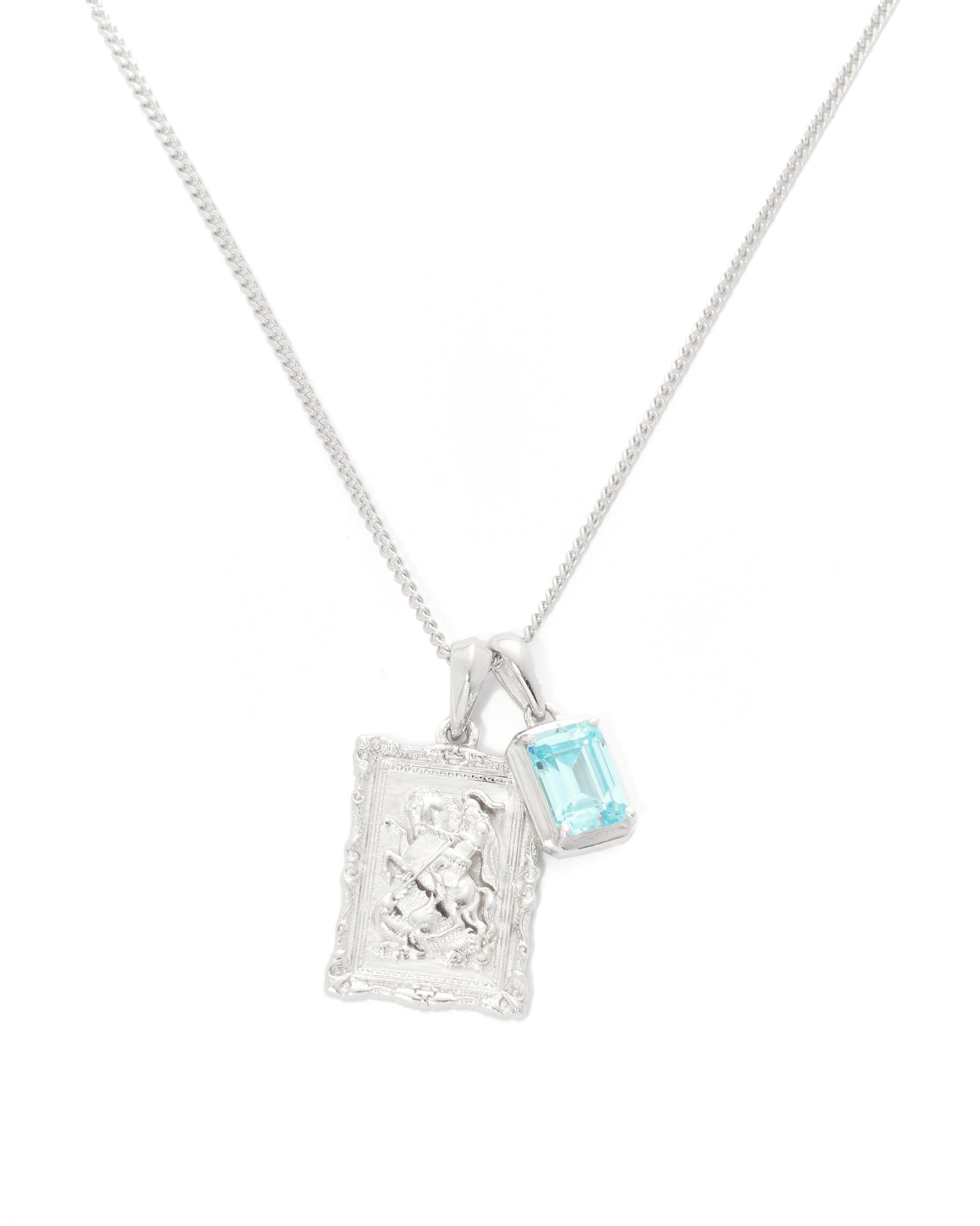 St George frame x Aquamarine stone stack
