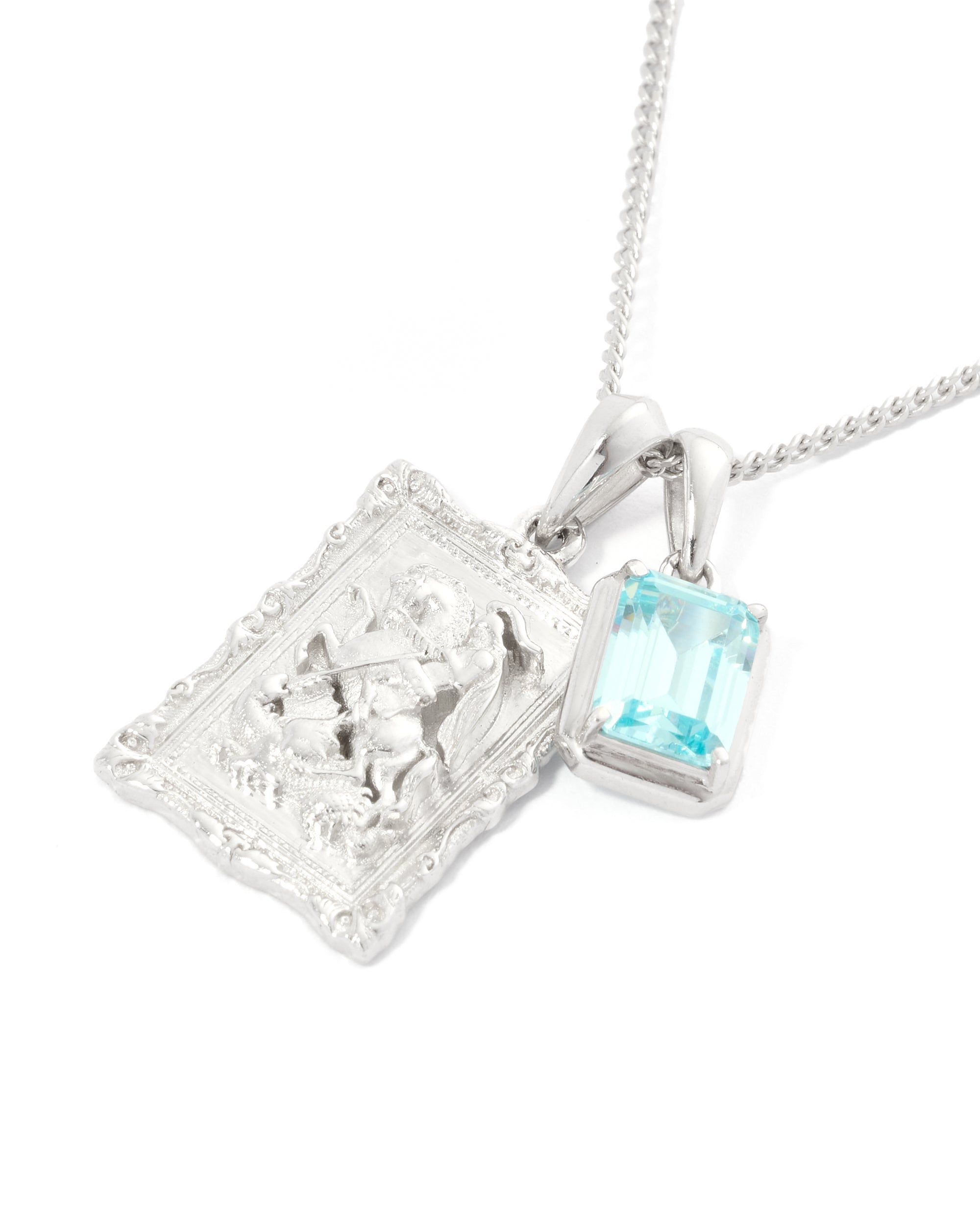 St George frame x Aquamarine stone stack