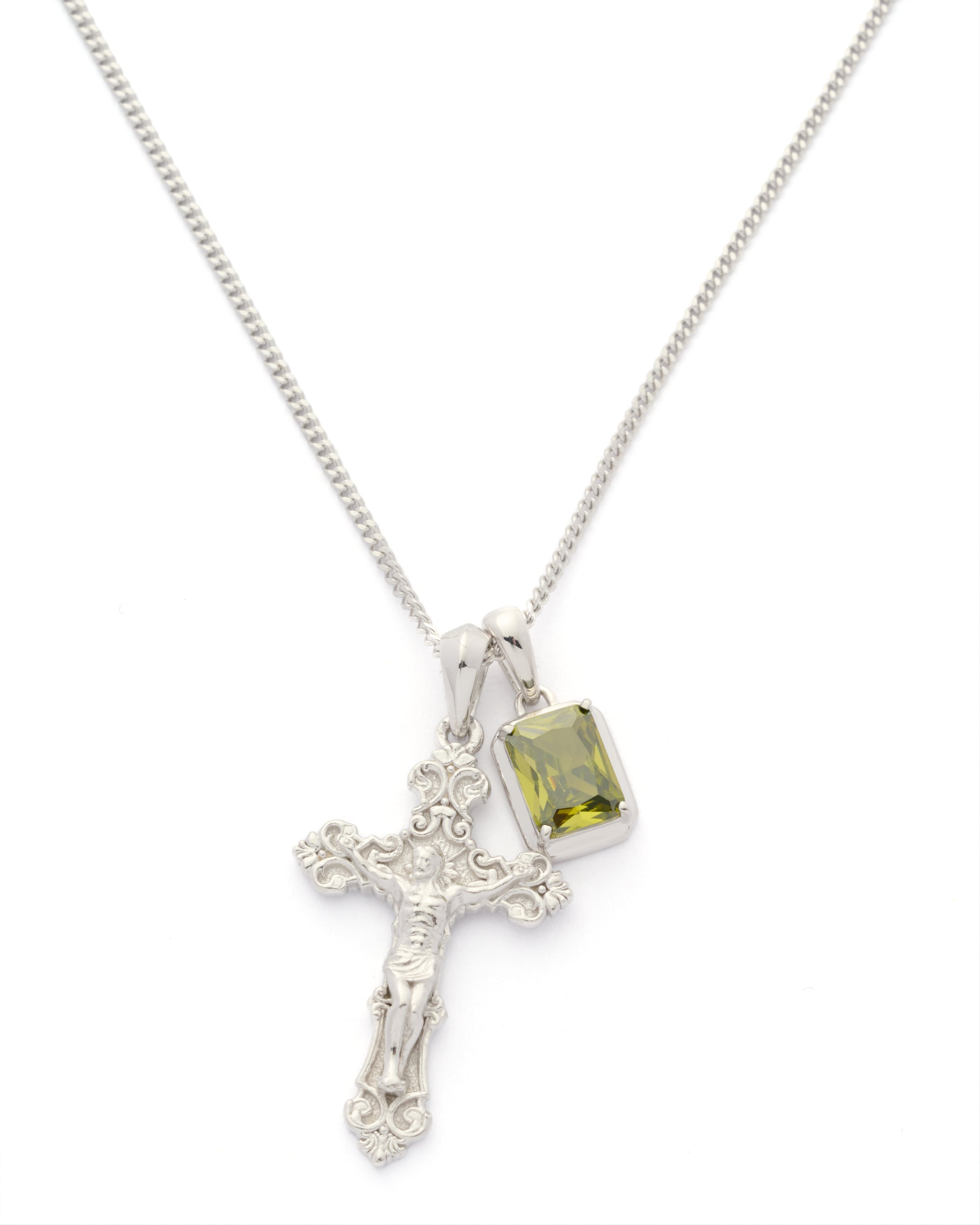 Motif crucifix x Mediterranean stone stack - Silver