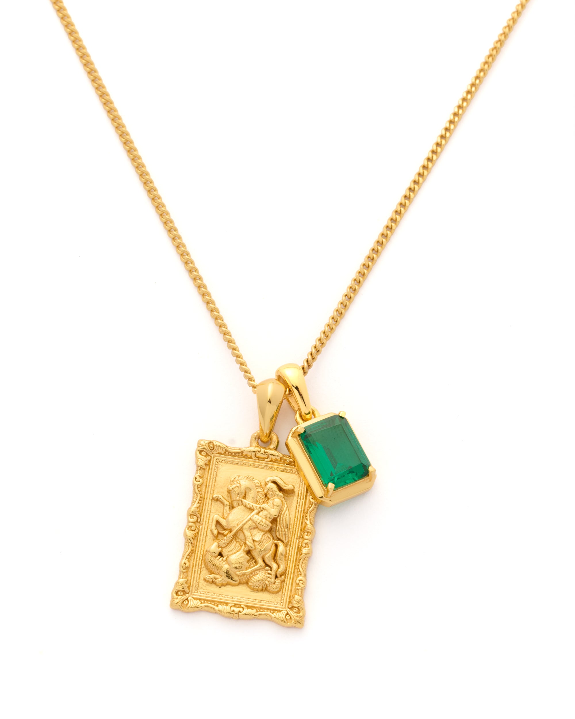 St George frame x Eleftheria Emerald stack - Gold