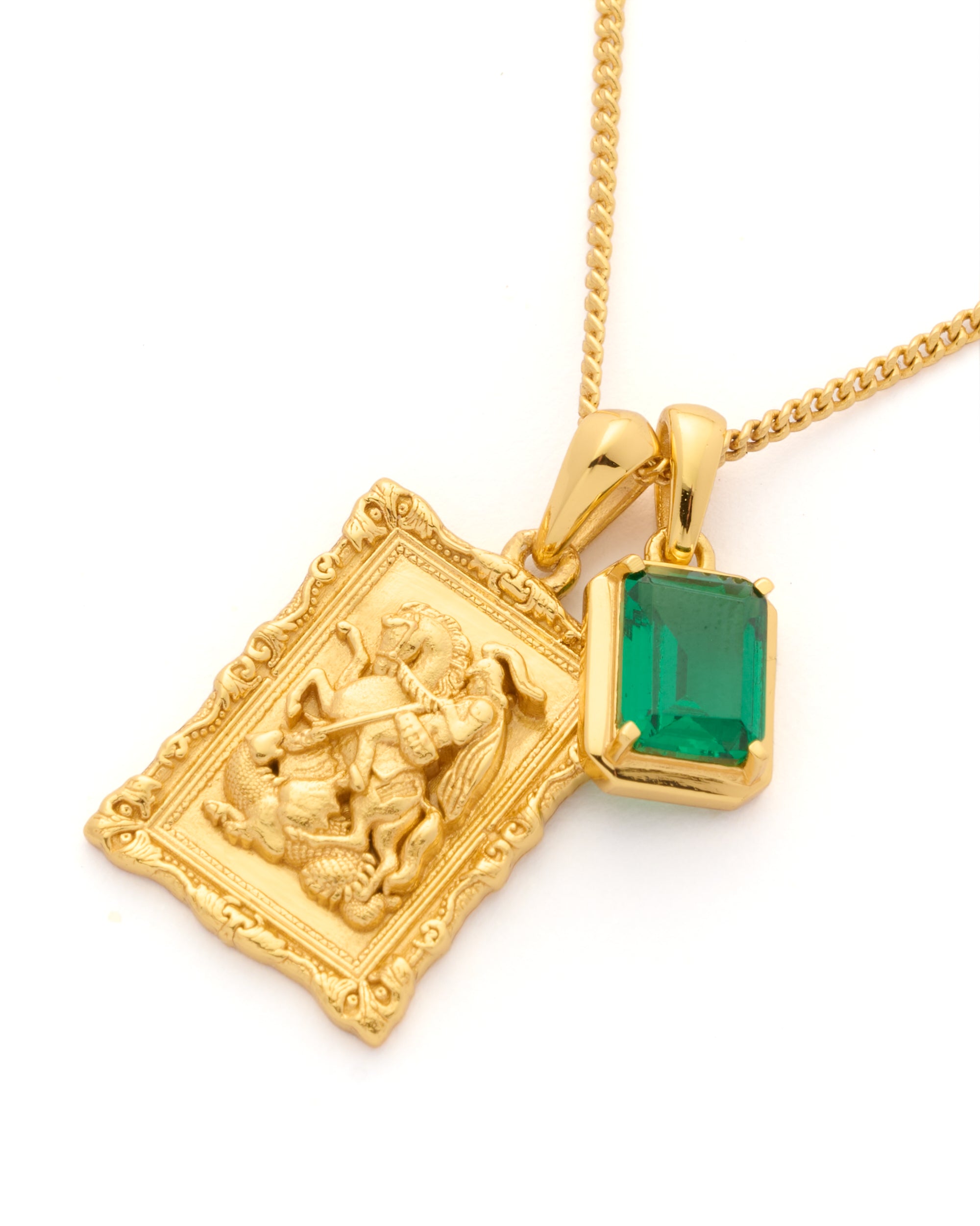 St George frame x Eleftheria Emerald stack - Gold