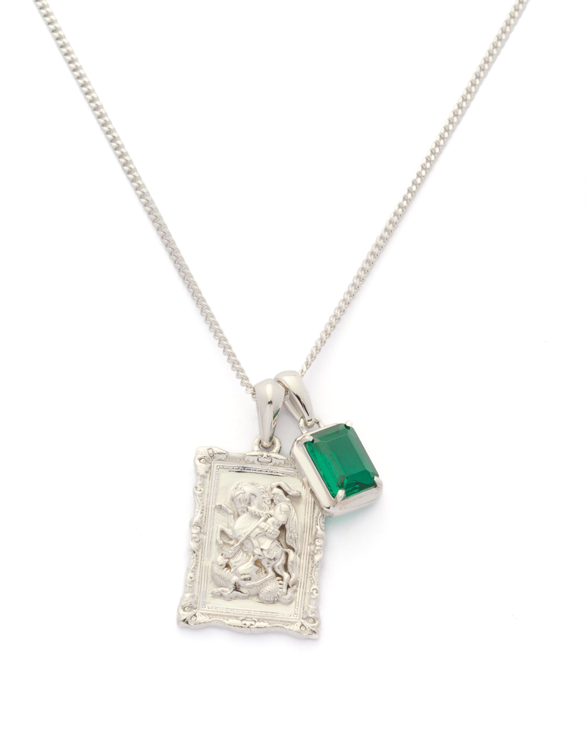 St George frame x Eleftheria stone stack - Silver
