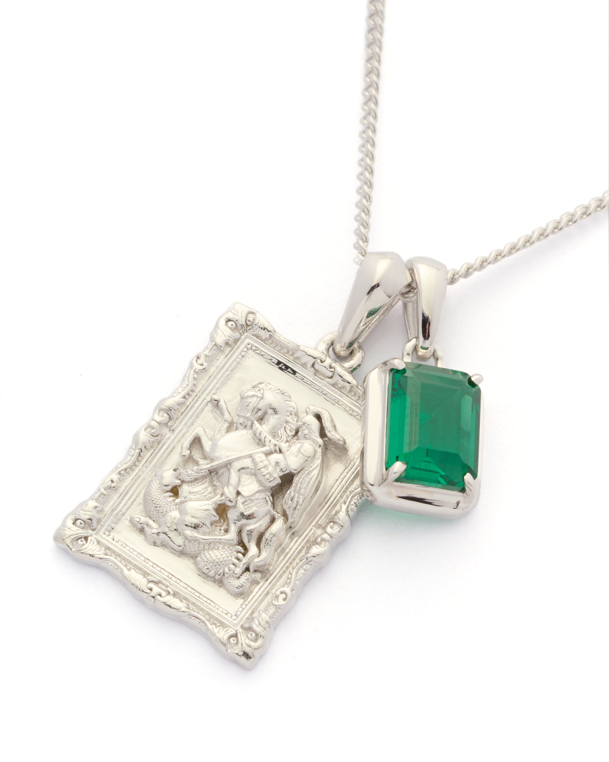 St George frame x Eleftheria stone stack - Silver