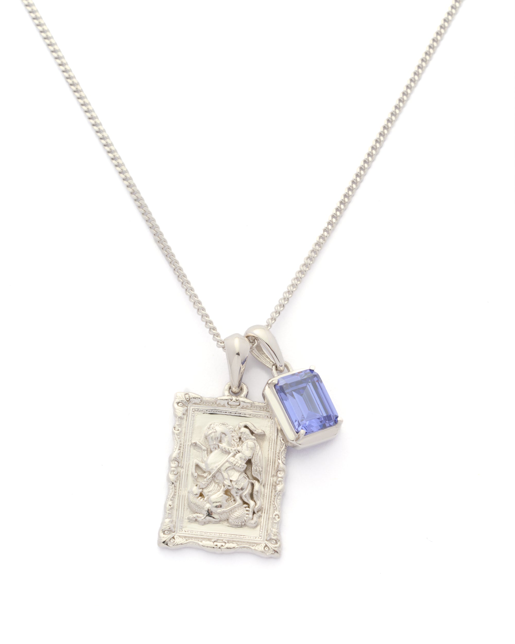 St George frame x Sapphire Sea stone stack - Silver