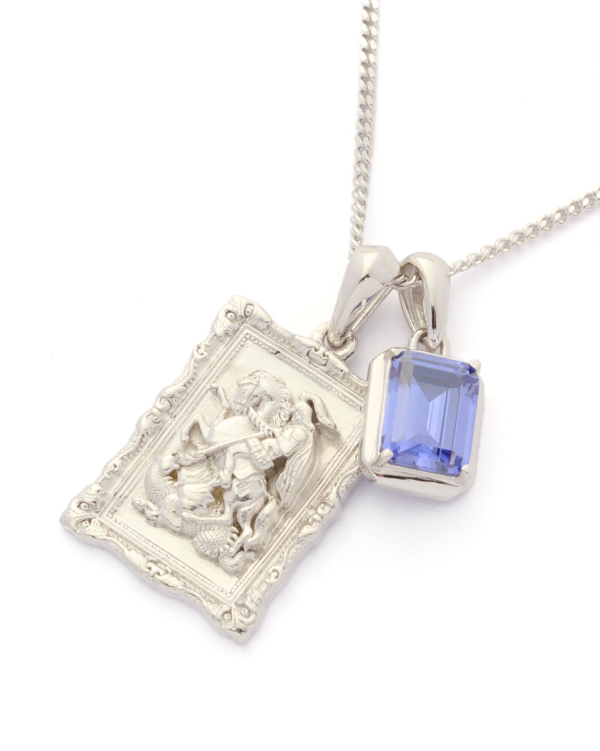St George frame x Sapphire Sea stone stack - Silver