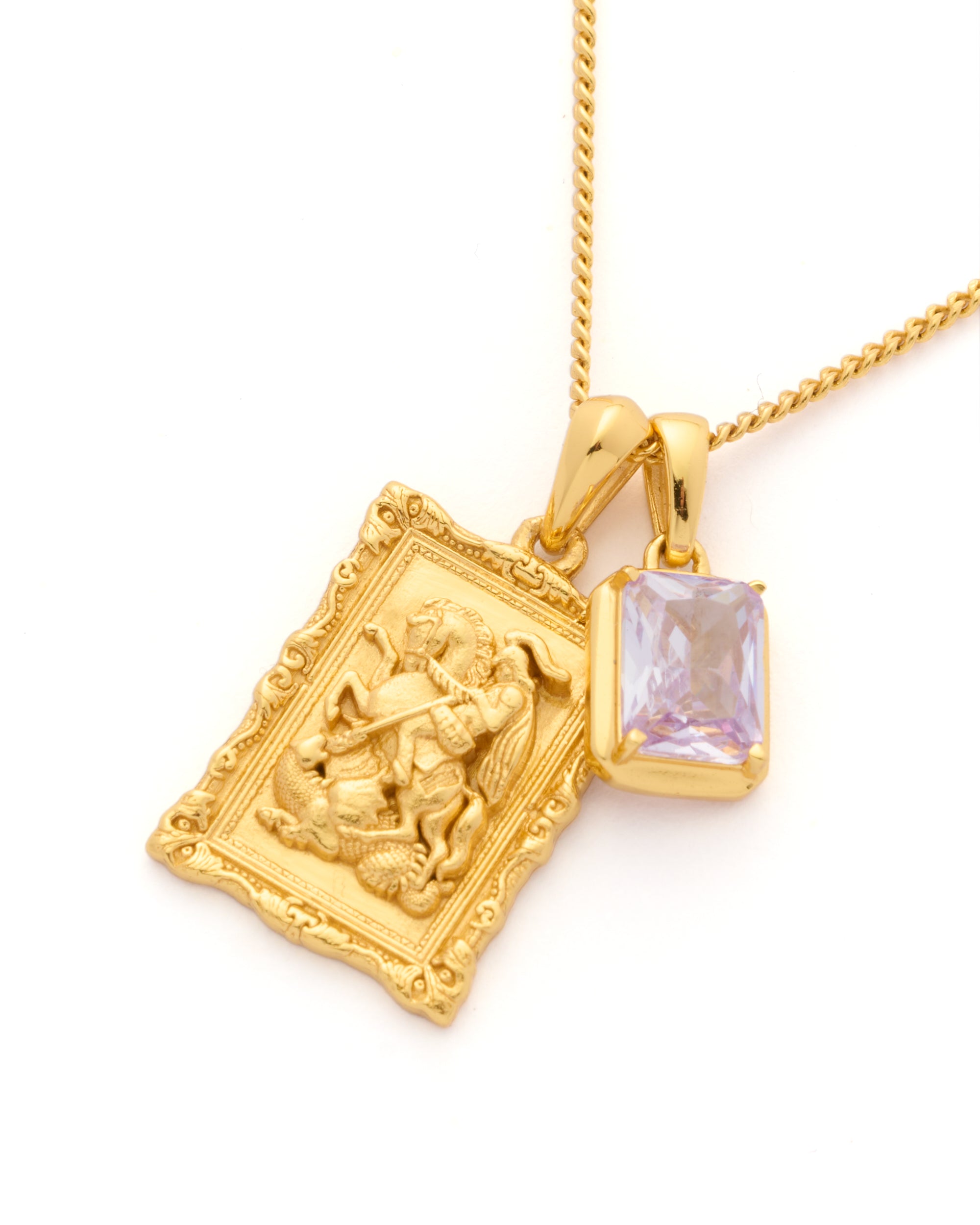 Saint George frame x Lavender stone stack - Gold (Pre order)