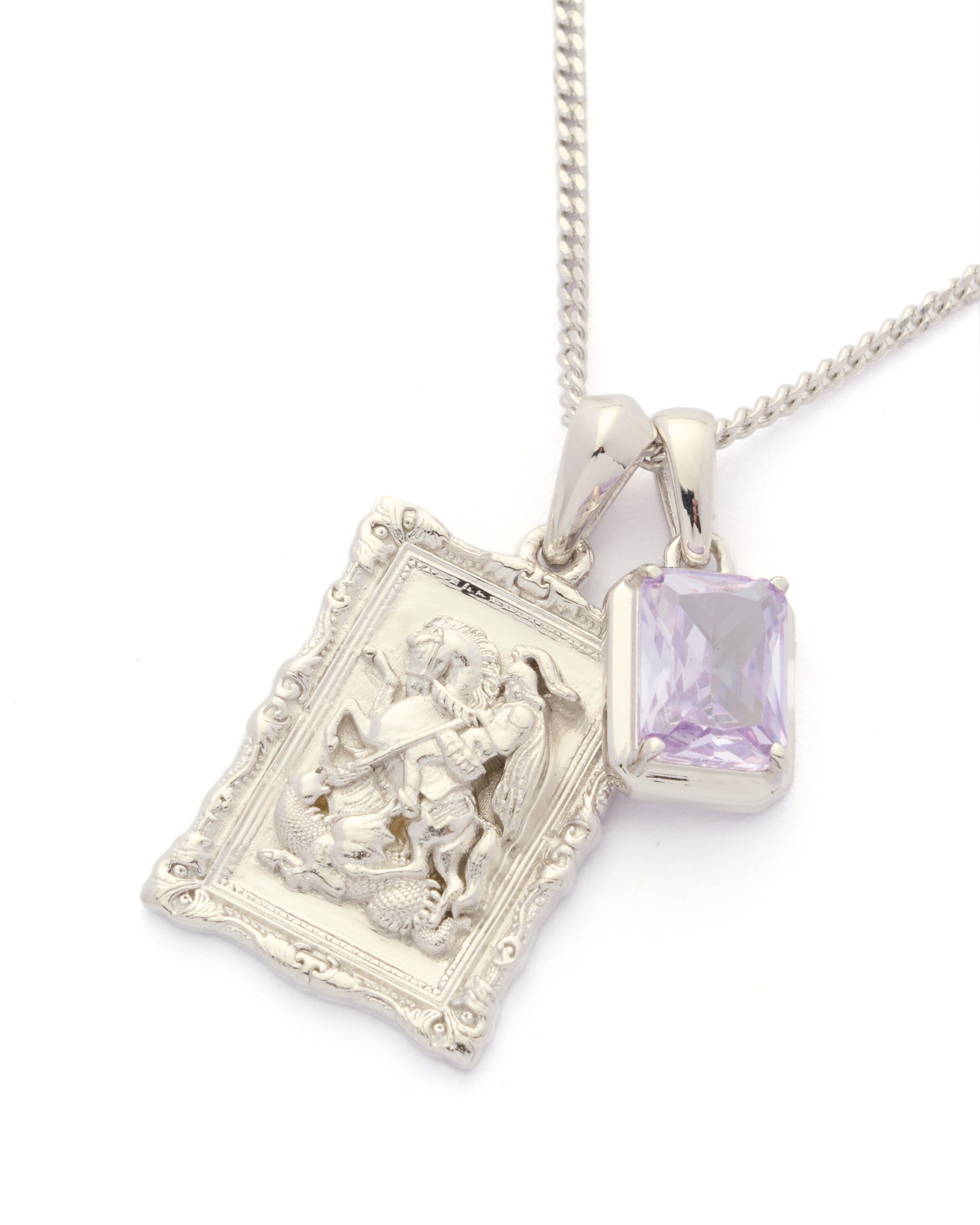 St George frame x Lavender stone - Silver