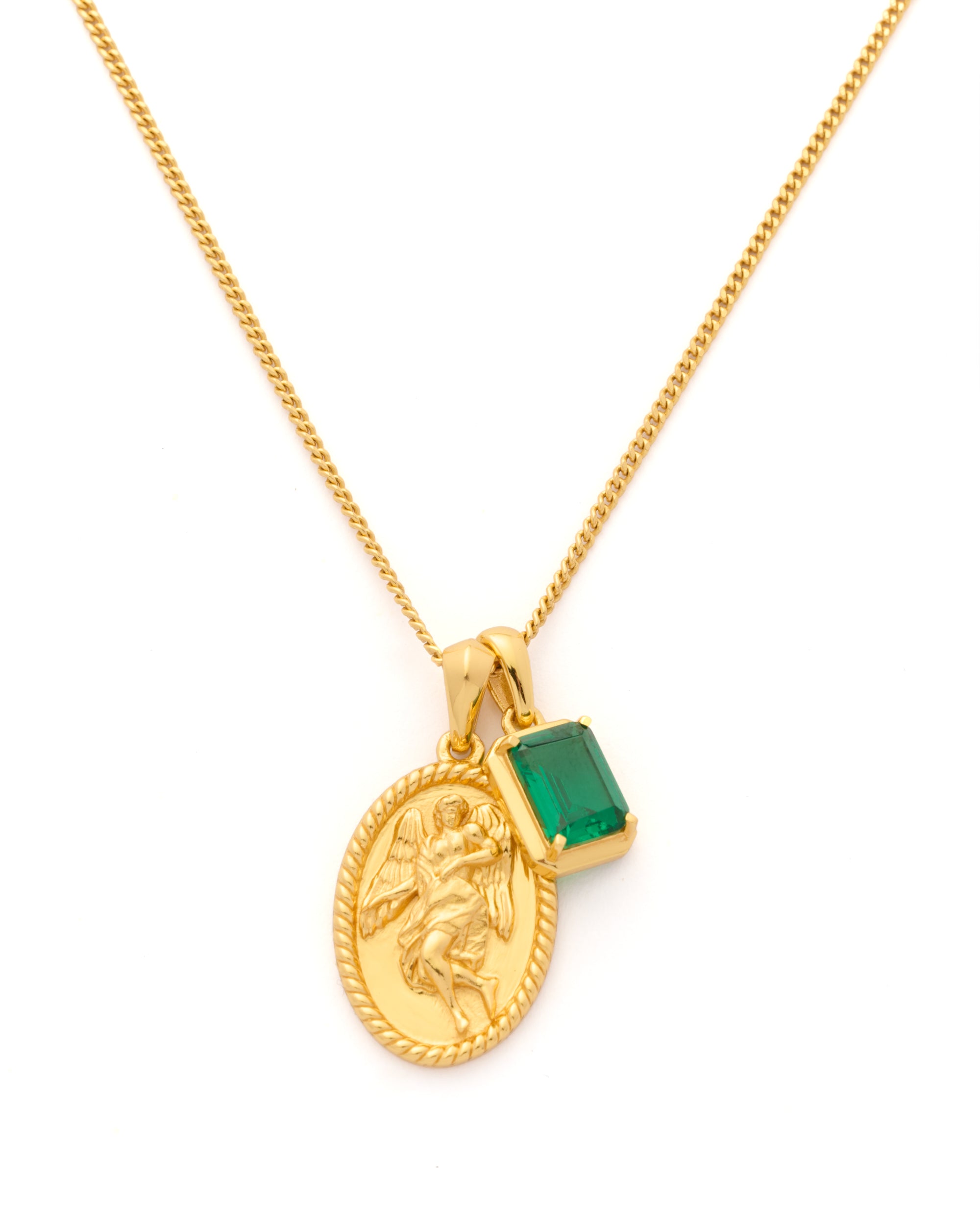 The Guardian X Eleftheria emerald stone stack - Gold