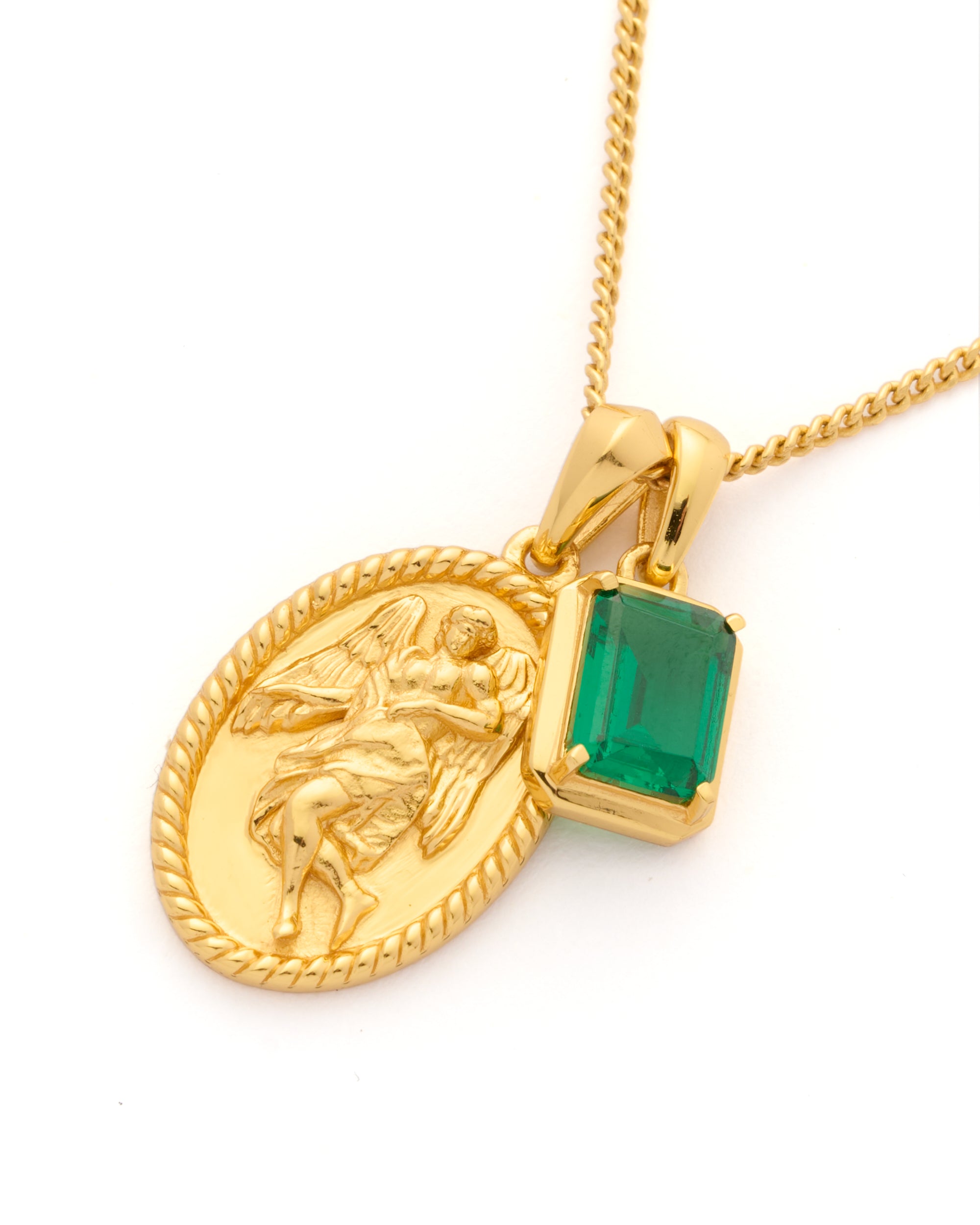 The Guardian X Eleftheria emerald stone stack - Gold