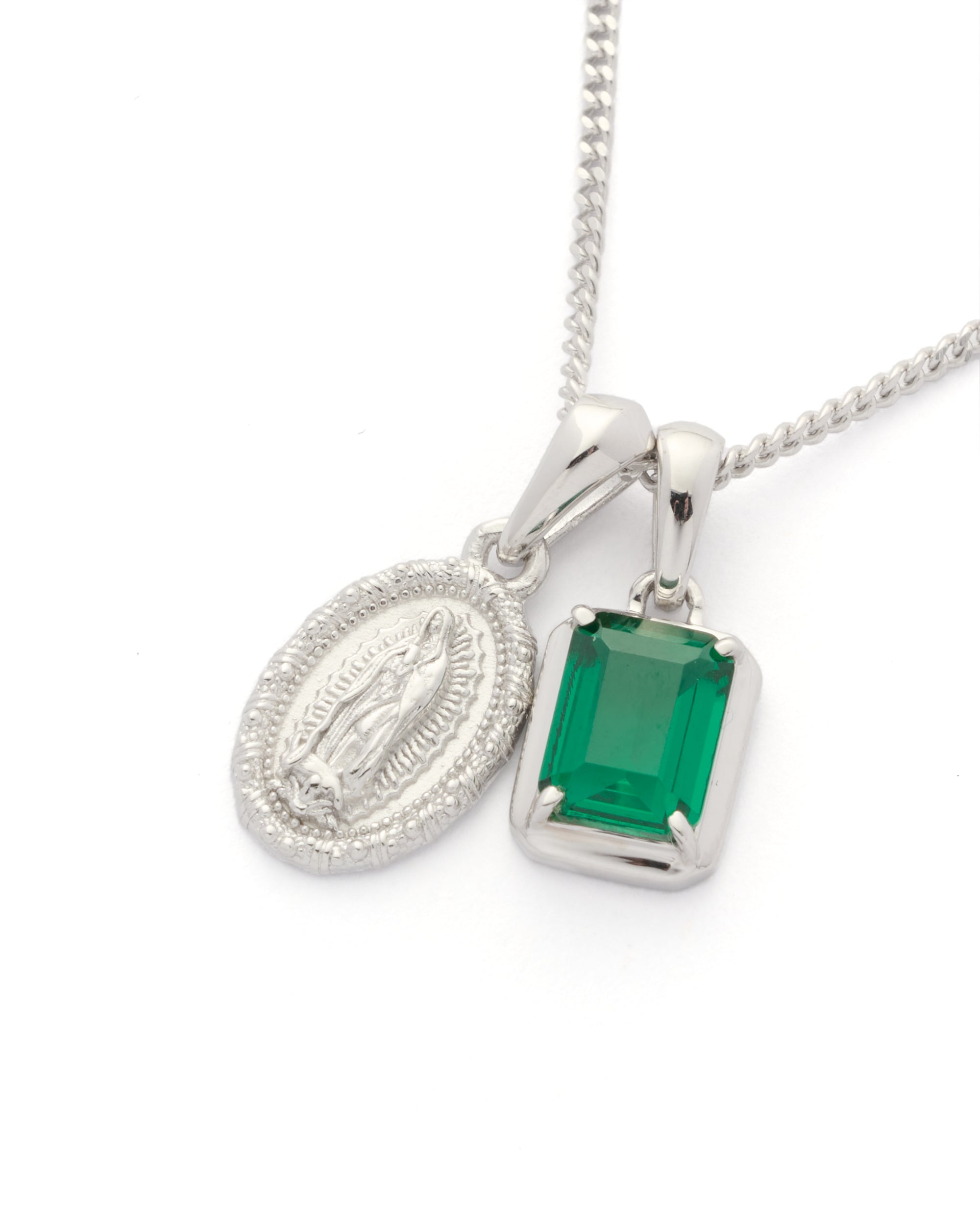Mini Guadalupe x Eleftheria stone stack - Silver