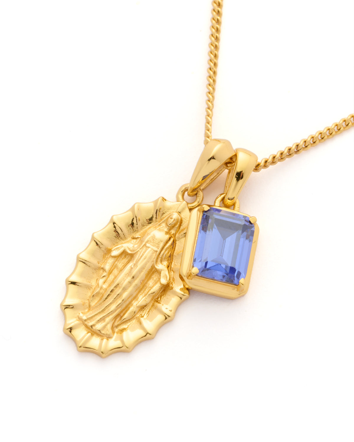 Our lady of Guadalupe X Sapphire Sea stone stack - Gold
