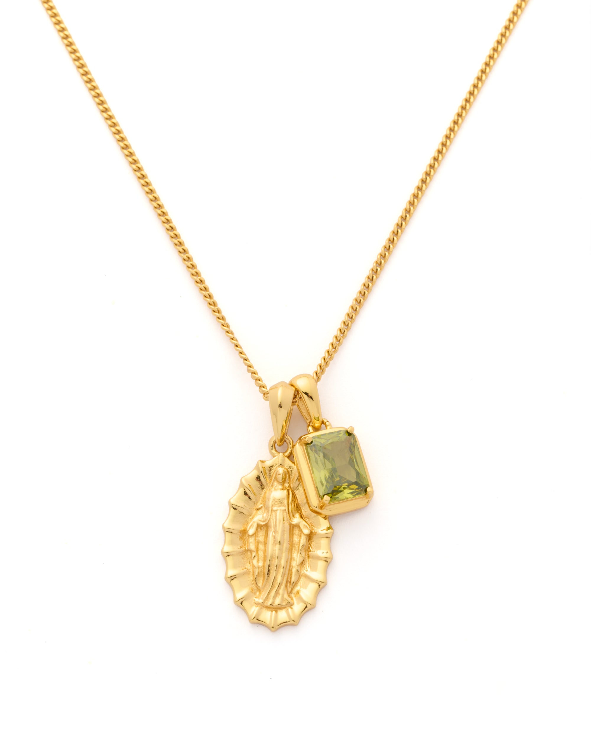Our Lady of Guadalupe x  Mediterranean Olive stone stack - Gold