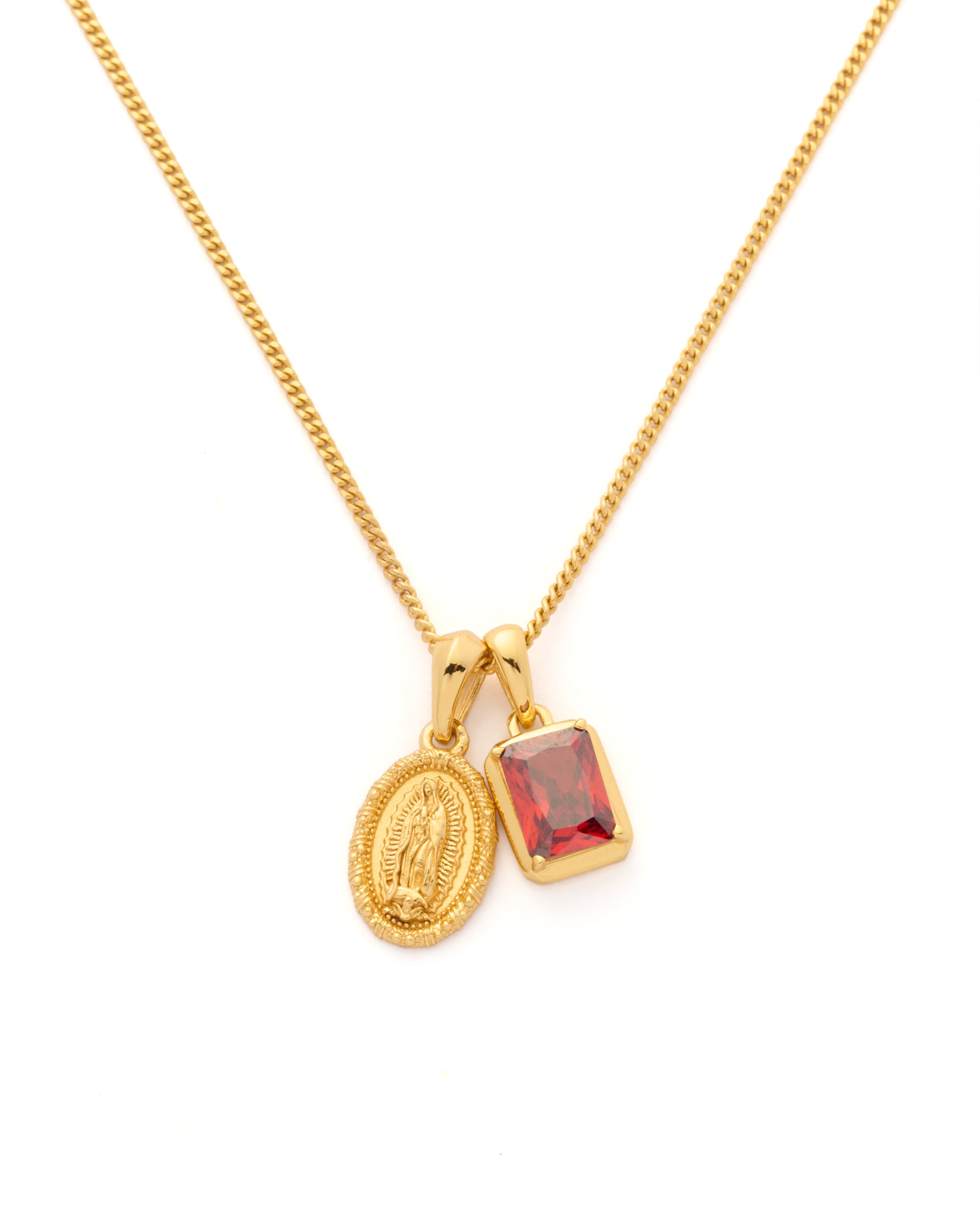 Mini Guadalupe x Lisbon red stone stack - Gold
