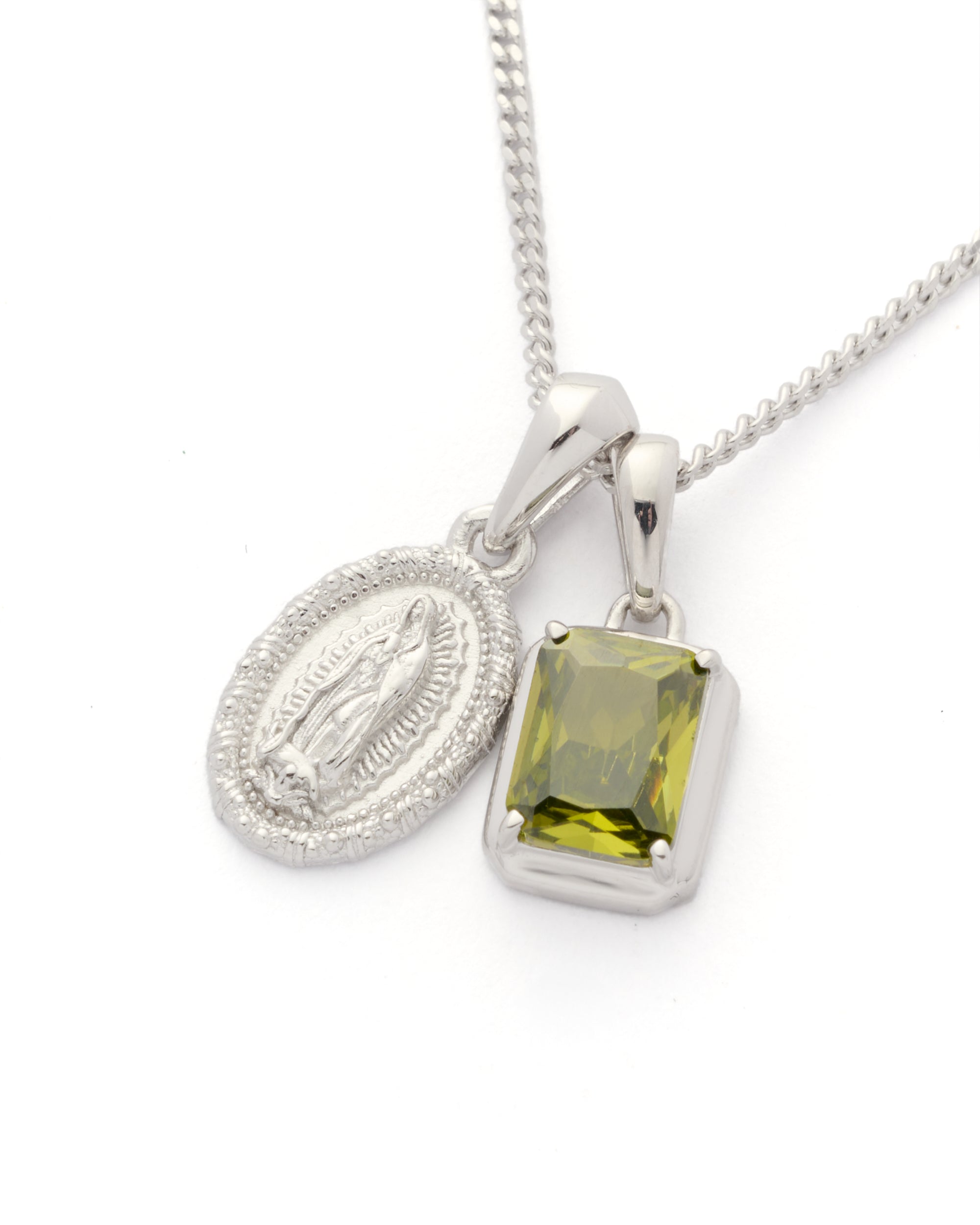 Mini Guadalupe X Mediterranean Olive stack - silver