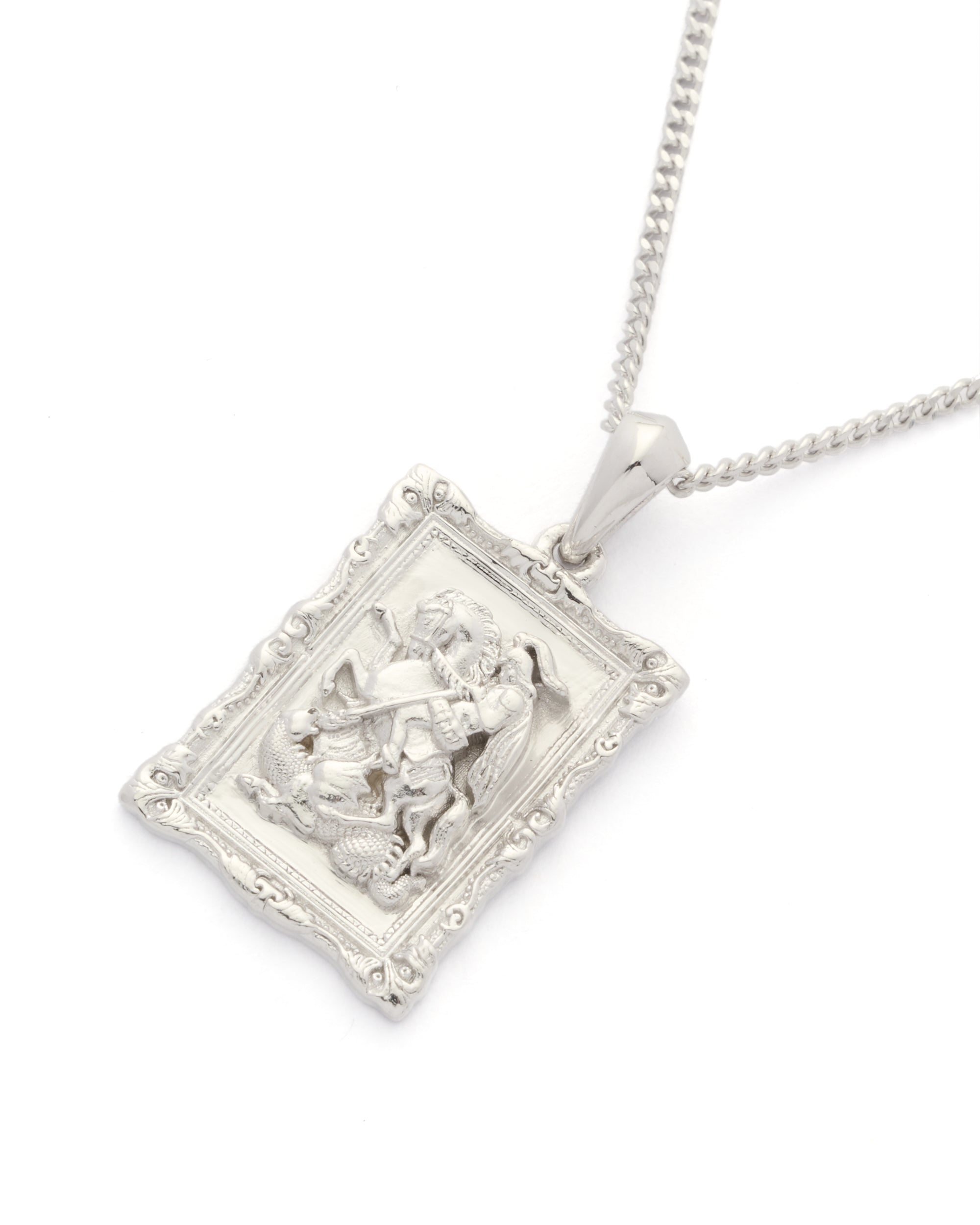 St George Baroque Frame - Silver